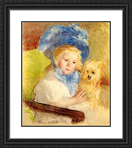 Black Ornate Wood Frame with Double Matting