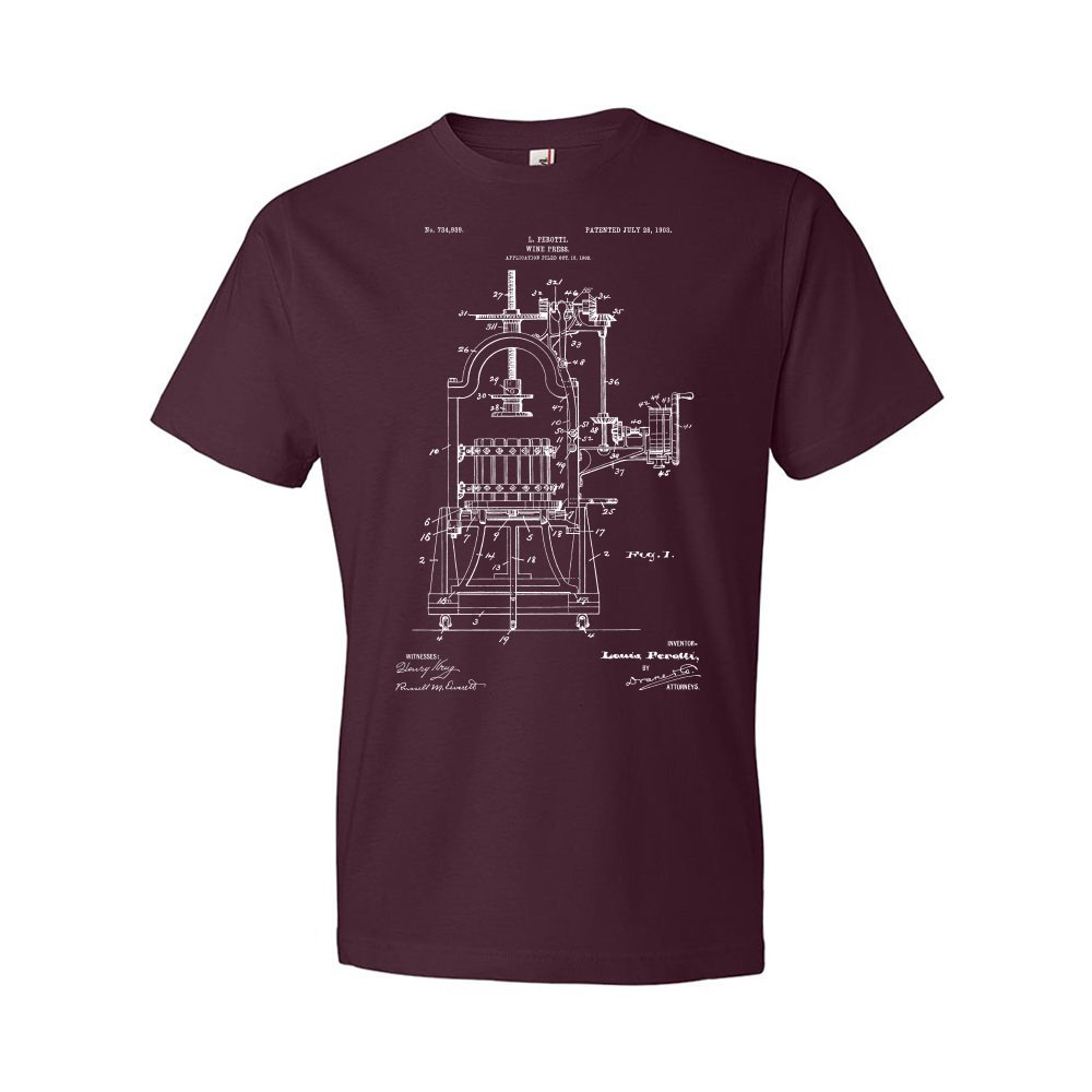 Wine Press T-Shirt | Wine Lover Gift for Women & Men | Funny Wine Bar & Winery Apparel | Perfect for Wine Tasting, Vineyard Visits & Restaurant Staff