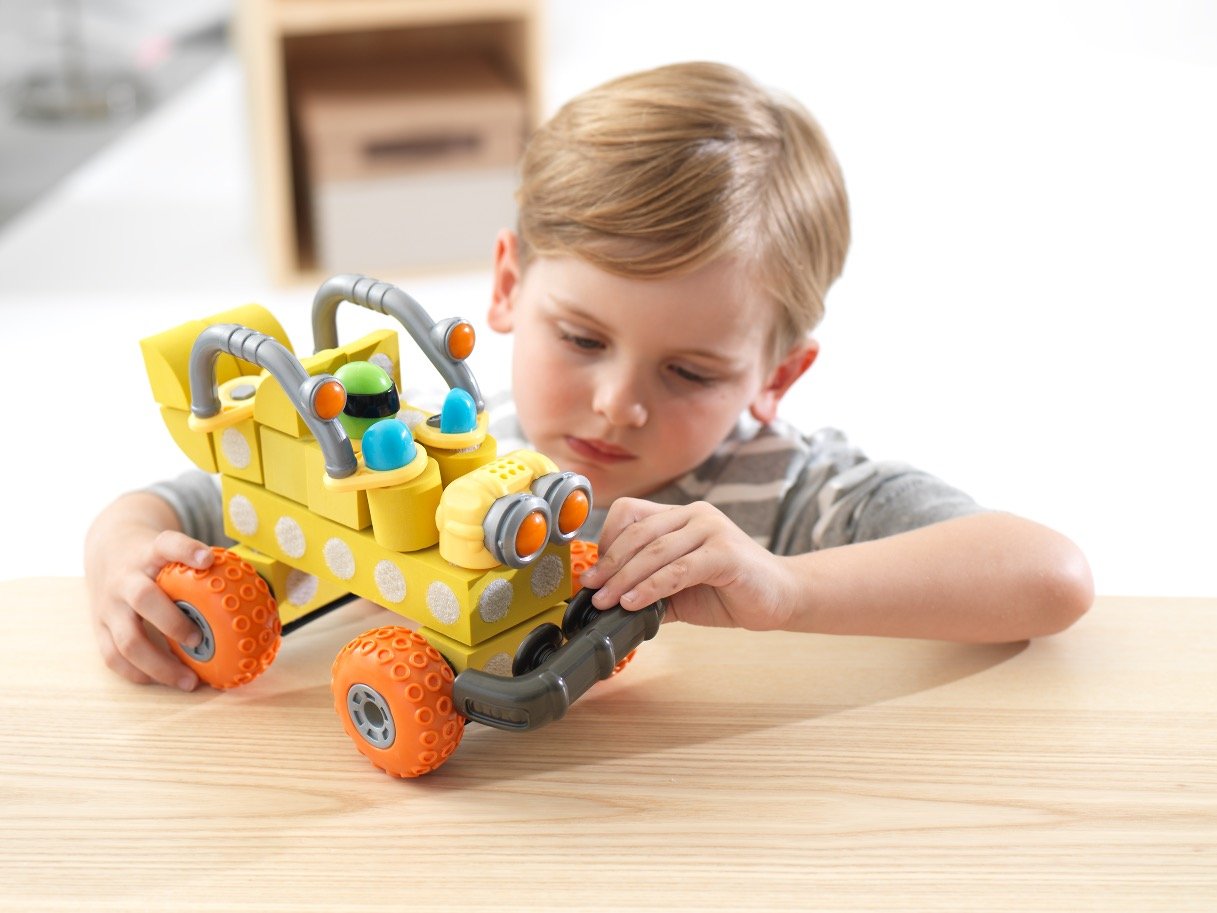 VELCRO Kids Building Blocks - 22 Piece Lightweight Foam Construction Toy Set | Compatible with Other Cars & Trucks | Baja Buggy Design for Ages 3+ | STEM Learning Toy for Preschoolers & Toddlers | Perfect for Creative Play, Birthday Gifts & Classroom Activities