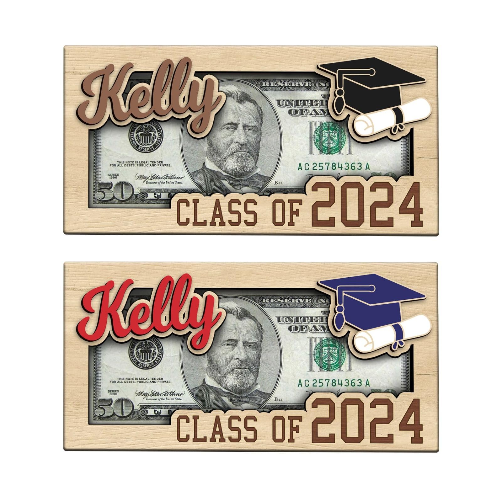 Personalized Graduation Money Holder - Custom Cash Gift Envelope for Graduation, Easter & Special Occasions - 2024 Unique Keepsake (MH-A) - Perfect for Graduation Parties, Easter Celebrations & Thoughtful Gift Giving