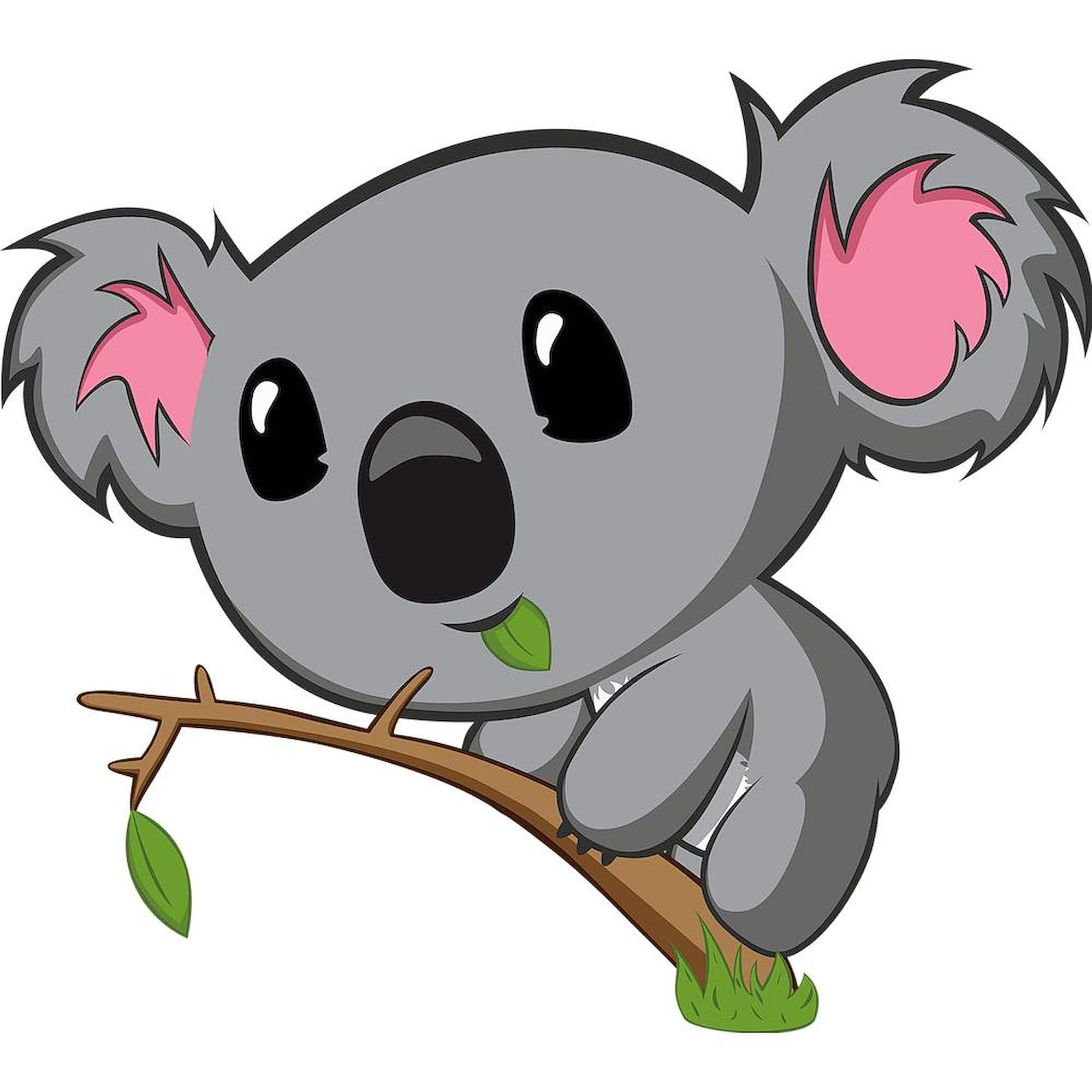 Hungry Koala 10 Inch Wall Clock - Stylish Home Decor for Living Room, Kitchen, Office | Perfect Gift for Animal Lovers & Unique Wall Art