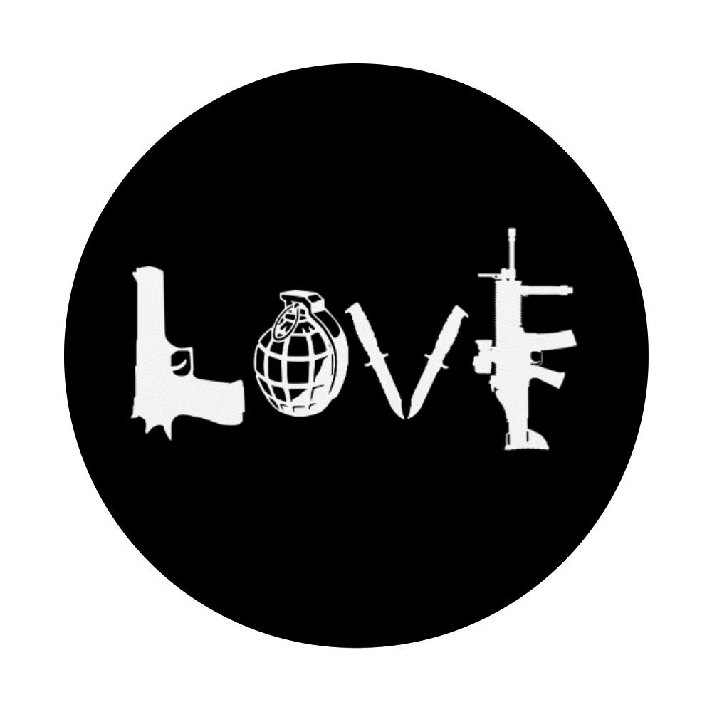PopSockets PopGrip: Swappable Phone Grip for Guns & Grenades Lovers - Perfect for Tactical Enthusiasts & Military-Themed Phone Accessories | Use for Secure Phone Handling During Outdoor Adventures & Gaming