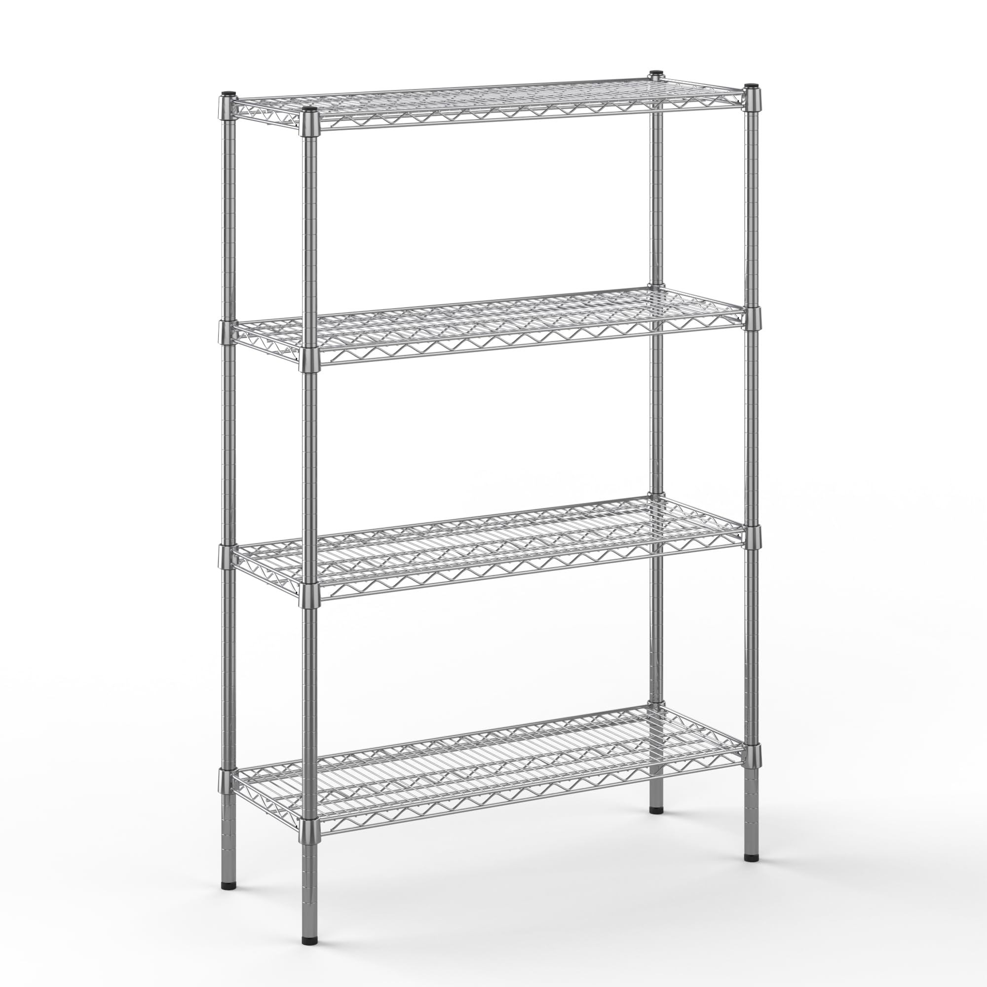 4-Tier Chrome Wire Shelving Kit - 14