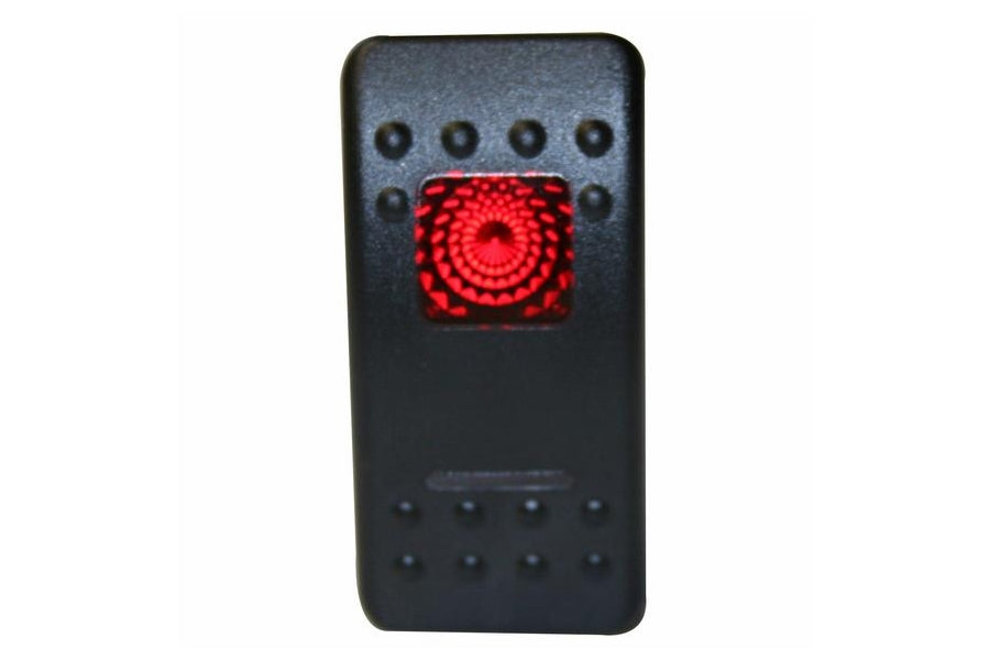 Bulldog Winch Momentary Rocker Switch - 3 Pin Red LED - Heavy Duty Off-Road Vehicle Winch Control for Jeep, Truck & ATV
