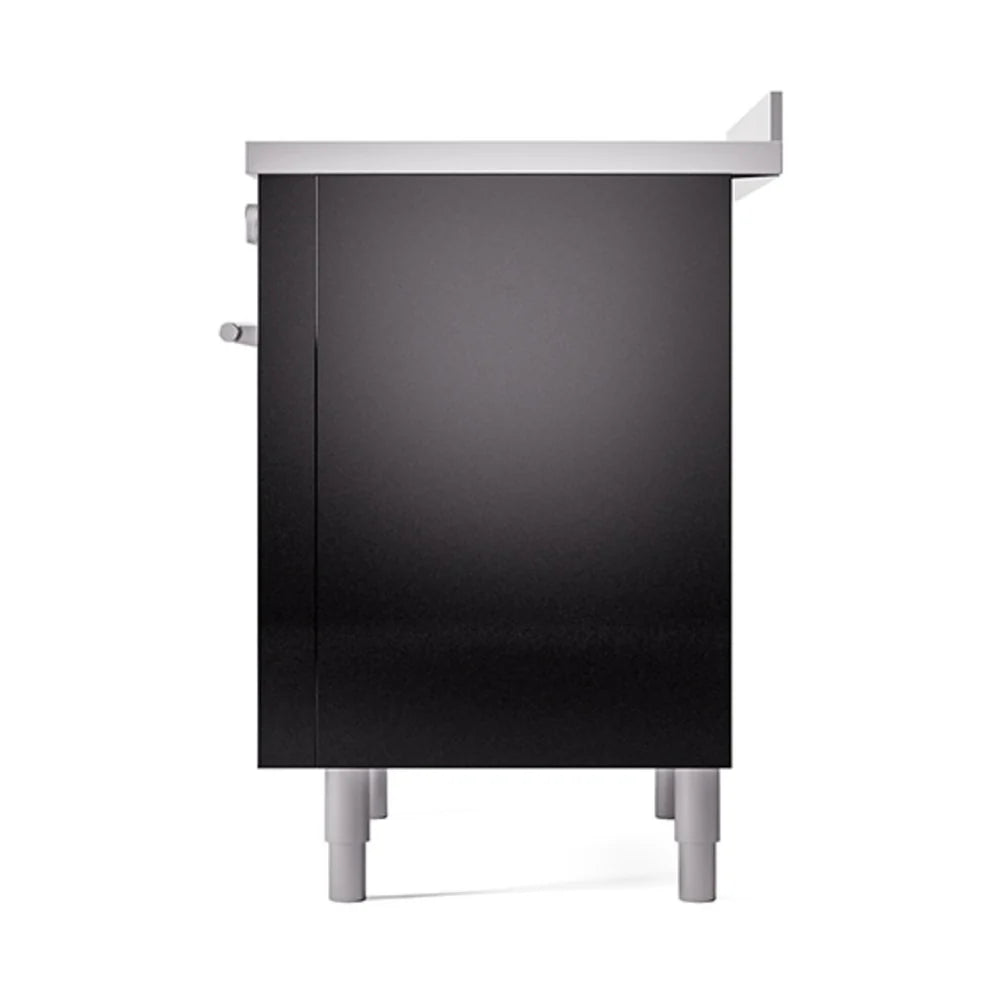 ILVE 36-Inch Professional Plus Freestanding Induction Range - Glossy Black (UPI366QMPBK) | Commercial-Grade Cooktop for Restaurants & Home Chefs