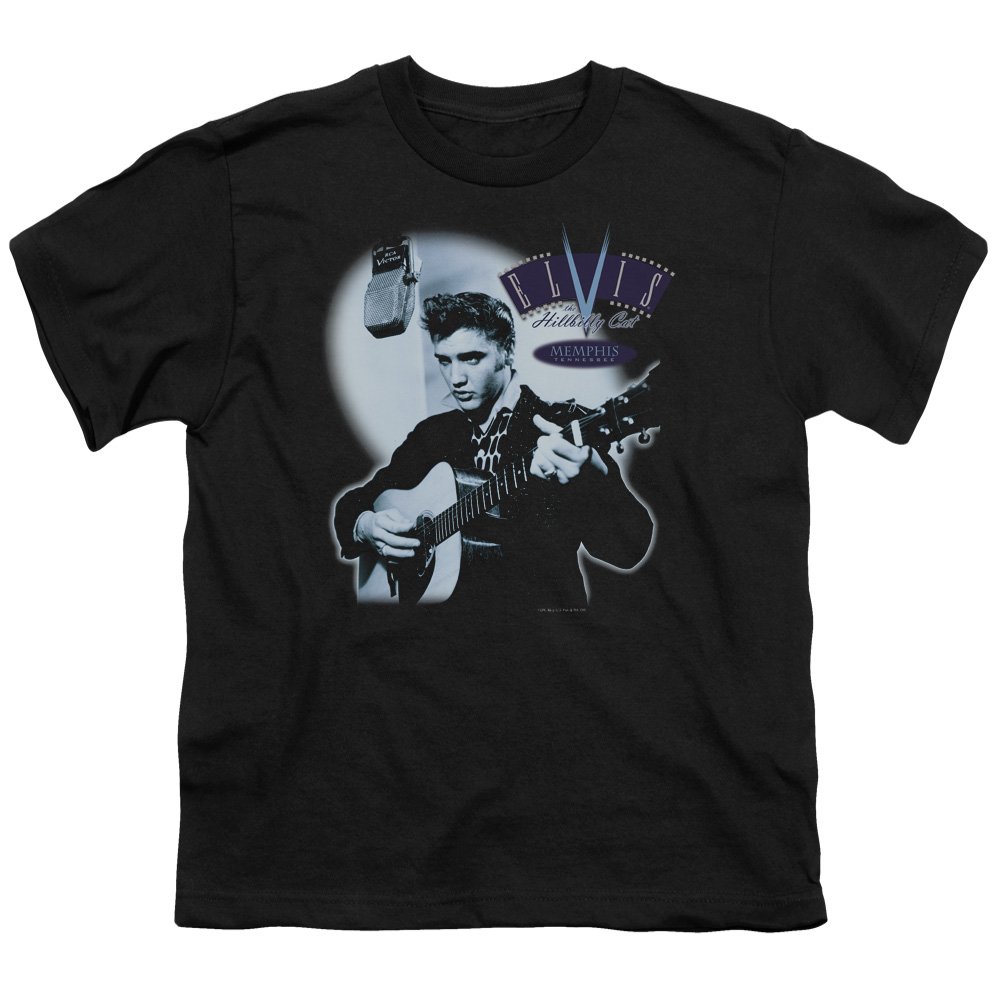 Elvis Presley Hillbilly Cat Vintage Unisex Youth T-Shirt for Boys & Girls - Retro Music Tee for Concerts, School & Casual Wear