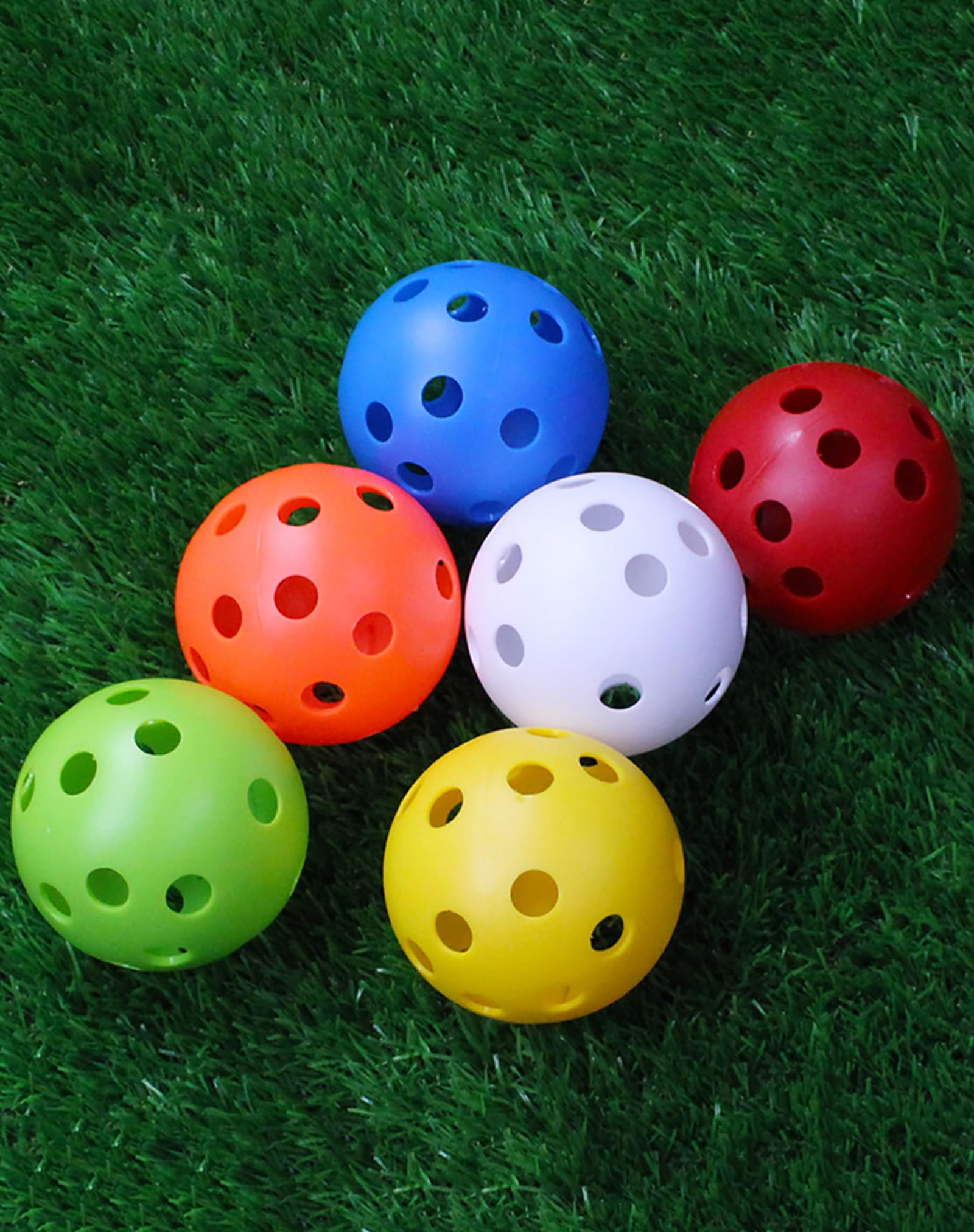 20 Pack Plastic Baseball Practice Balls - Durable Training Baseballs for Batting, Hitting & Pitching - Hollow Airflow Softballs with Limited Flight - Lightweight 9 Inch Mini Balls for Indoor & Outdoor Sports, Backyard Practice, Batting Cages & Youth Training