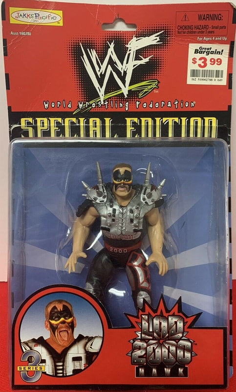 1999 WWF Jakks Pacific Special Edition Series 3 LOD 2000 Hawk Action Figure - Exclusive Collectible Wrestling Toy for Display & Play