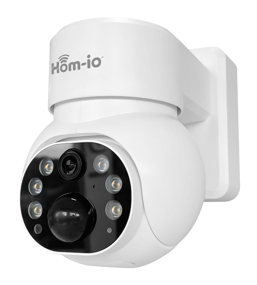 Hom-io Kimio 3MP Wi-Fi Security Camera with Rechargeable Battery, Night Vision & Two-Way Audio - Indoor/Outdoor Home Surveillance, Baby Monitor & Pet Camera