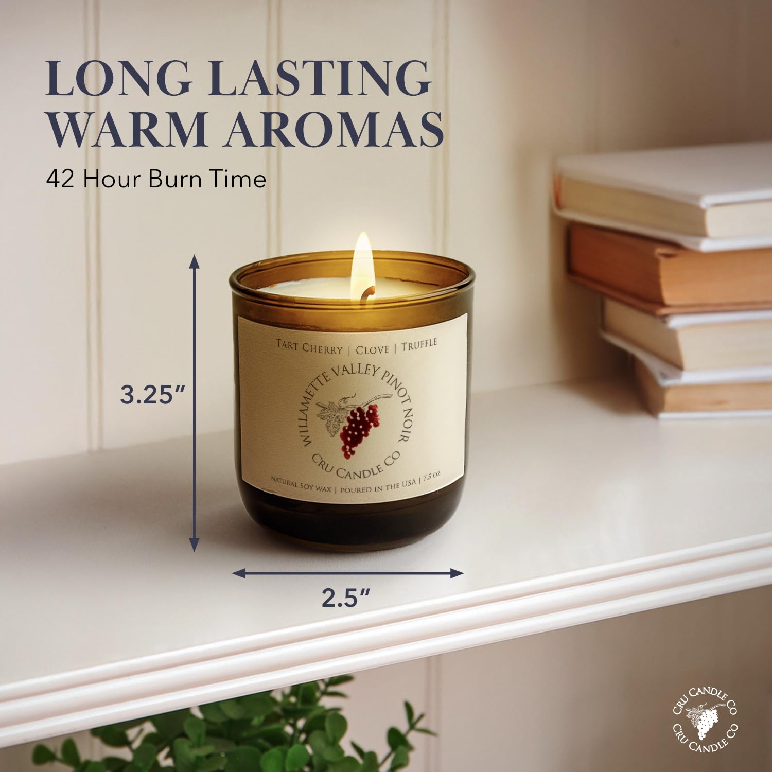 Premium Wine Scented Soy Candles - Willamette Valley Pinot Noir Inspired Aroma, Natural Soy Wax Gifts for Wine Lovers (Perfect for Romantic Dinners, Home Decor & Wine-Themed Parties)