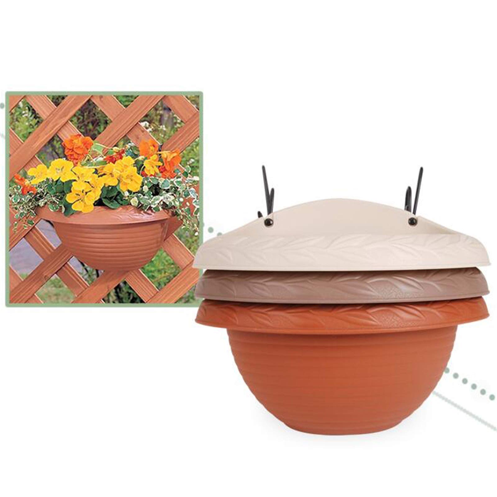 Hanging Flower Pots - Spherical Garden Planters for Herbs, Cactus & Air Plants - Beige 4L Decorative Bowl Basket - Perfect for Indoor & Outdoor Home Decor, Patio, Balcony & Gift Ideas