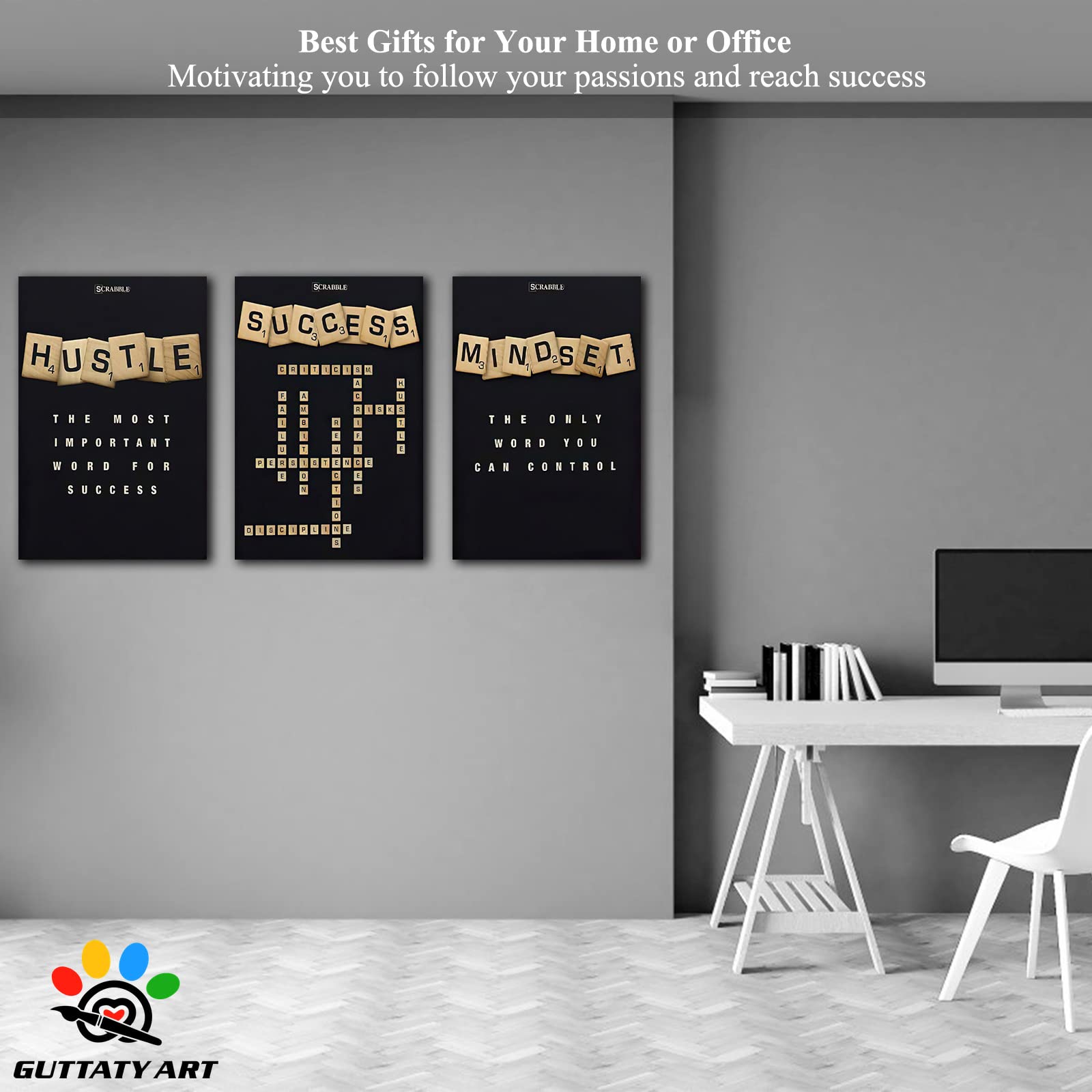 GUTTATY 3-Piece Motivational Wall Art Set - 24