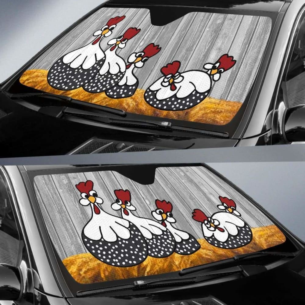 Auto Sun Shades for Cars - UV Protection & Heat Reduction | Perfect for Summer Driving & Parking (Model: Chicken 03 085424)
