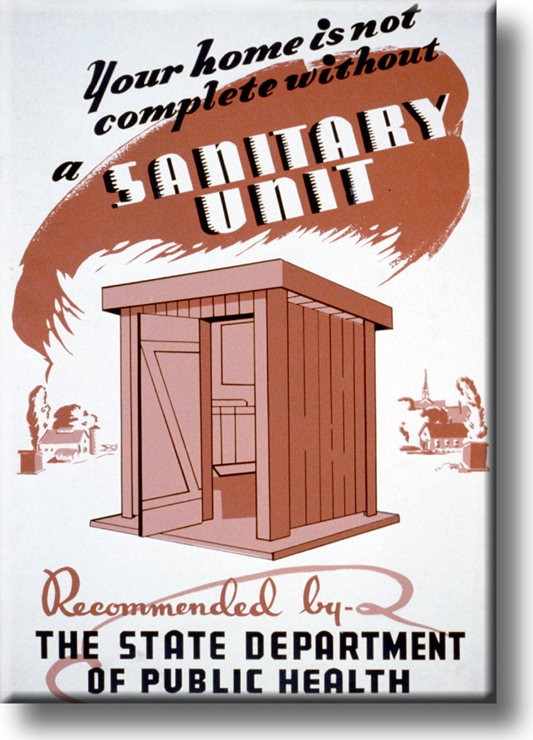 Outhouse Wall Art - Stretched Canvas Picture - Ready to Hang Home Décor - Perfect for Bathroom, Cabin, or Rustic Interior Design