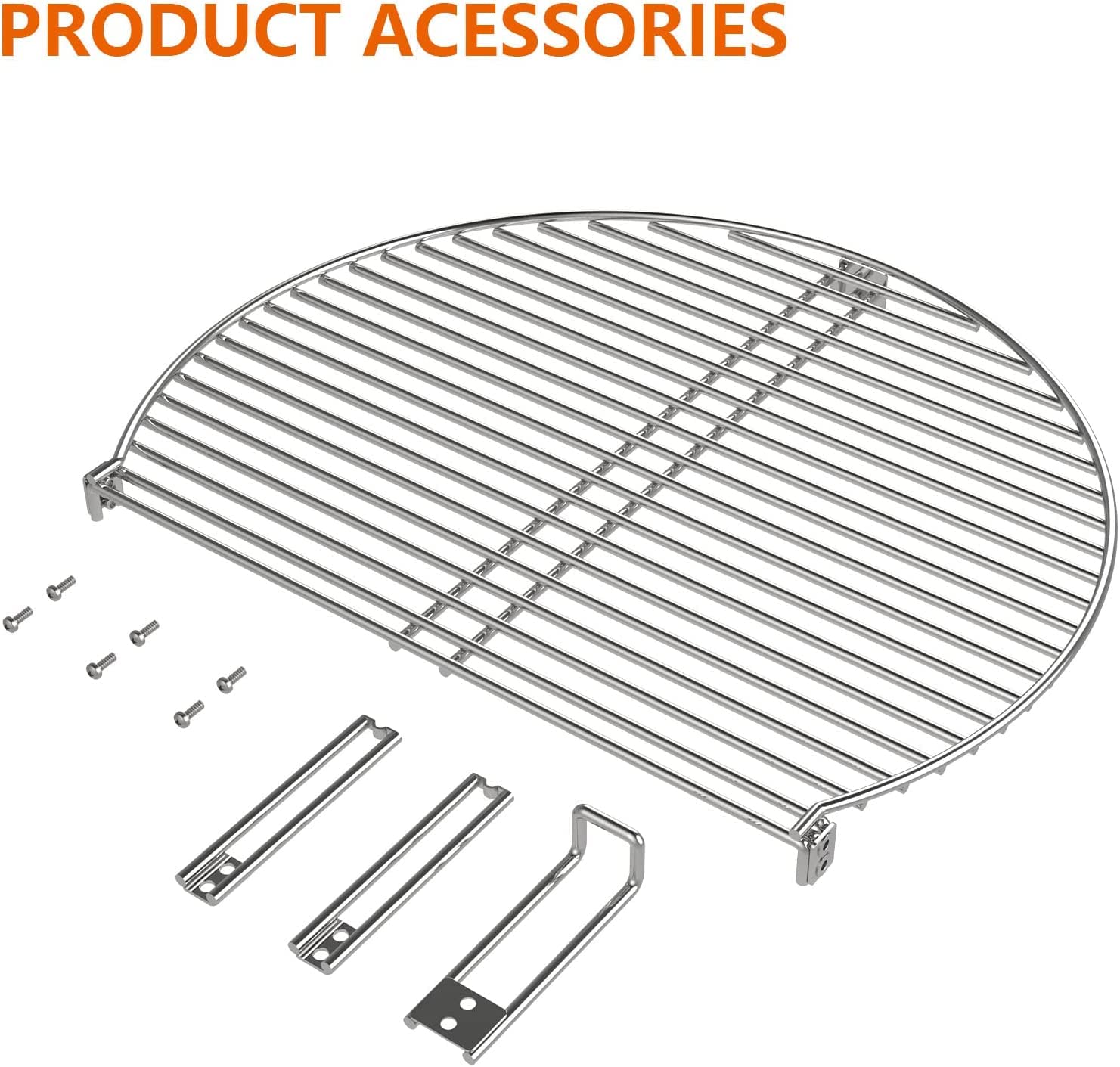Stainless Steel BBQ Grill Expander Rack for Big Green Egg Large & XL - Compatible with Kamado Joe Classic, Char-Griller Akorn 18