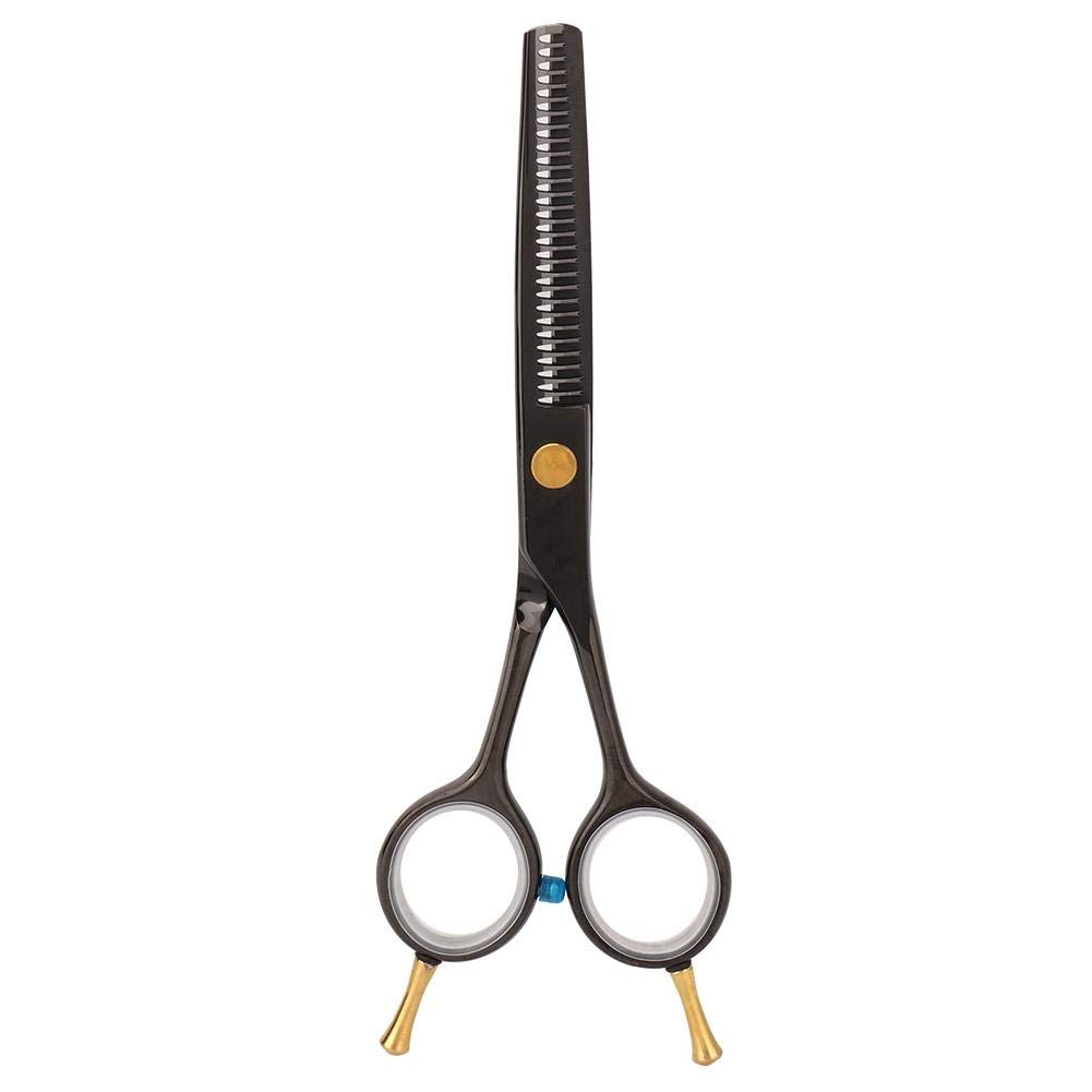 Professional Hair Cutting Scissors - Barber Shears with Teeth for Precision Hairdressing & Styling | Salon-Grade Stainless Steel Hairdressing Tools (Black) | Perfect for Layering, Texturizing & Thinning Hair