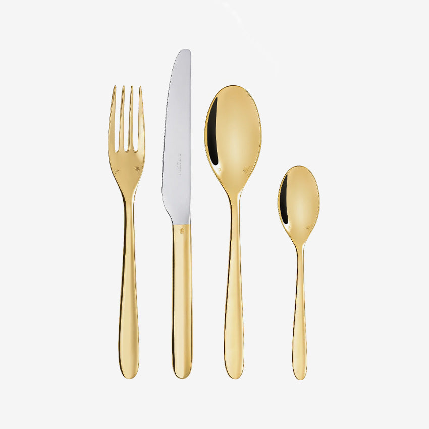 Christofle 24-Piece Mood Flatware Set - Premium Stainless Steel Silverware for Fine Dining & Entertaining - Elegant Cutlery Set for Wedding, Anniversary & Special Occasions