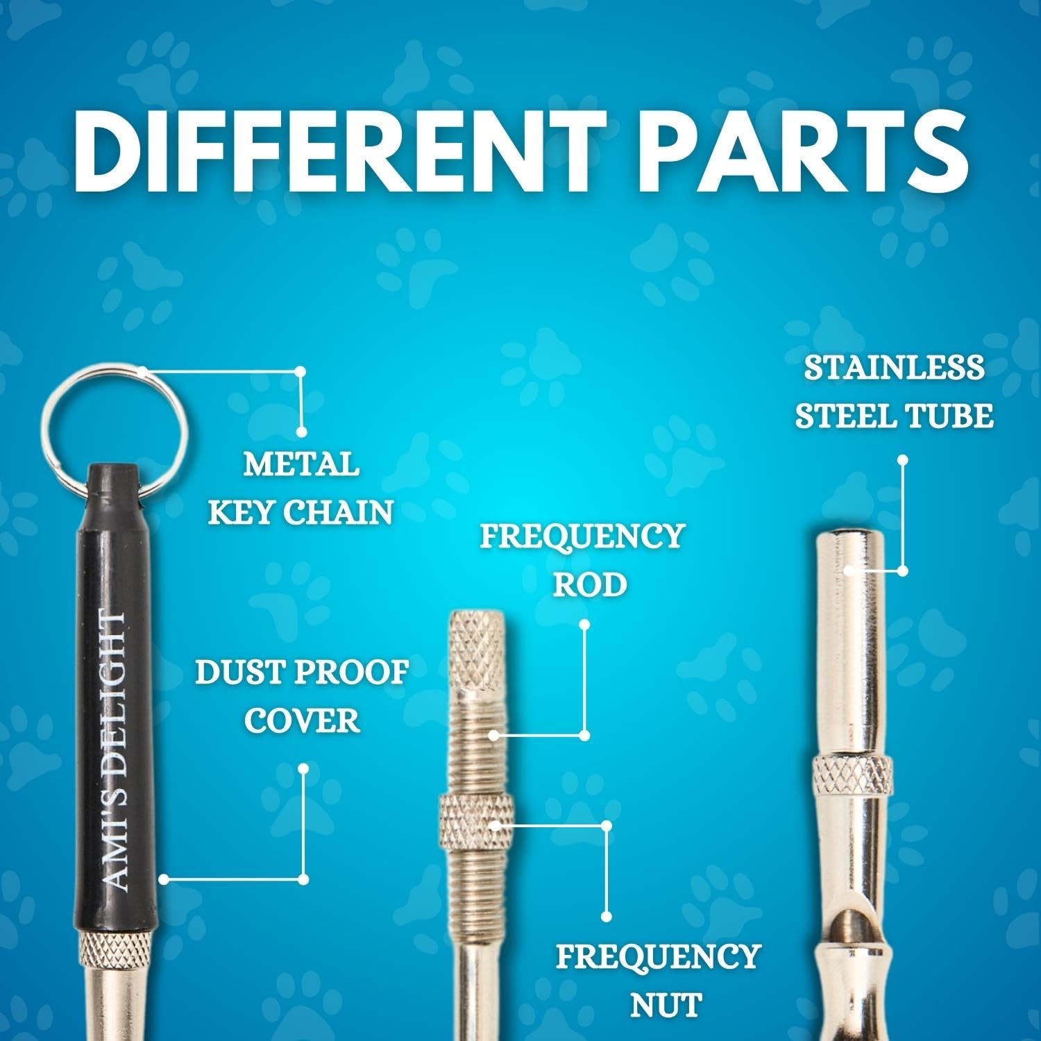 Premium Adjustable Dog Whistle Set - 5 PCS with Lanyards & Clicker for Bark Control - Train Neighbor's Dogs
