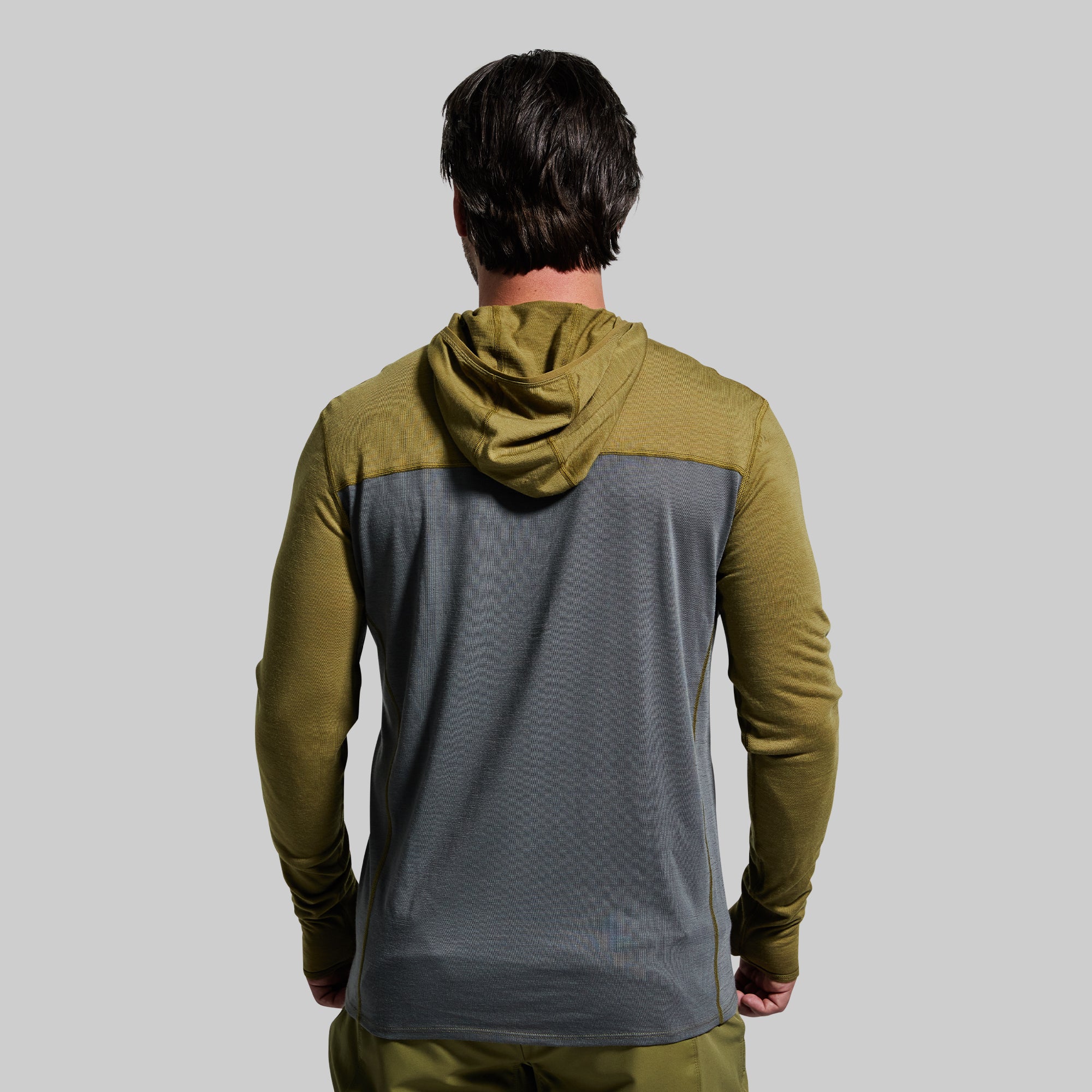 Men's Ridgeline Half Zip Hoodie - Lightweight Fleece Pullover with Zipper (Deep Moss Green) - Perfect for Hiking, Camping & Outdoor Activities