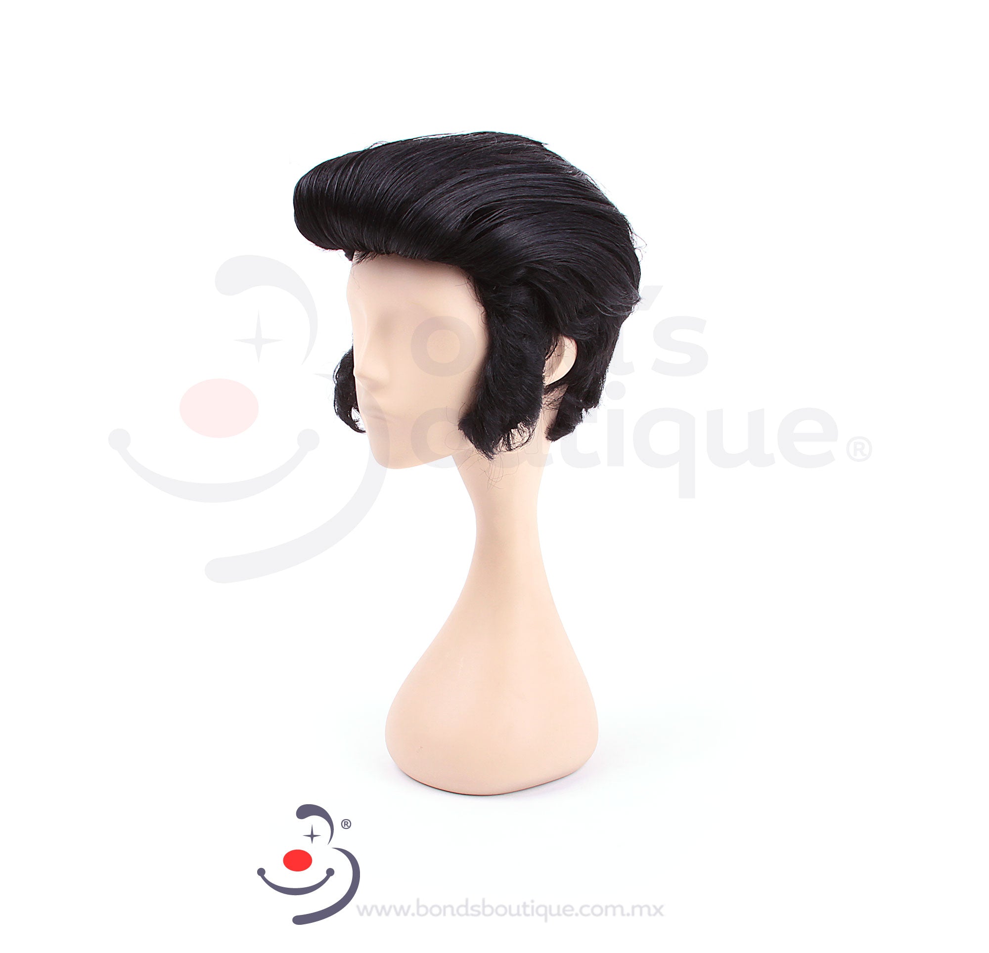 Elvis Black Wig for Women & Men - High-Quality Synthetic Costume Wig for Halloween, Cosplay, and Parties - Perfect for Elvis Presley Impersonators and Themed Events
