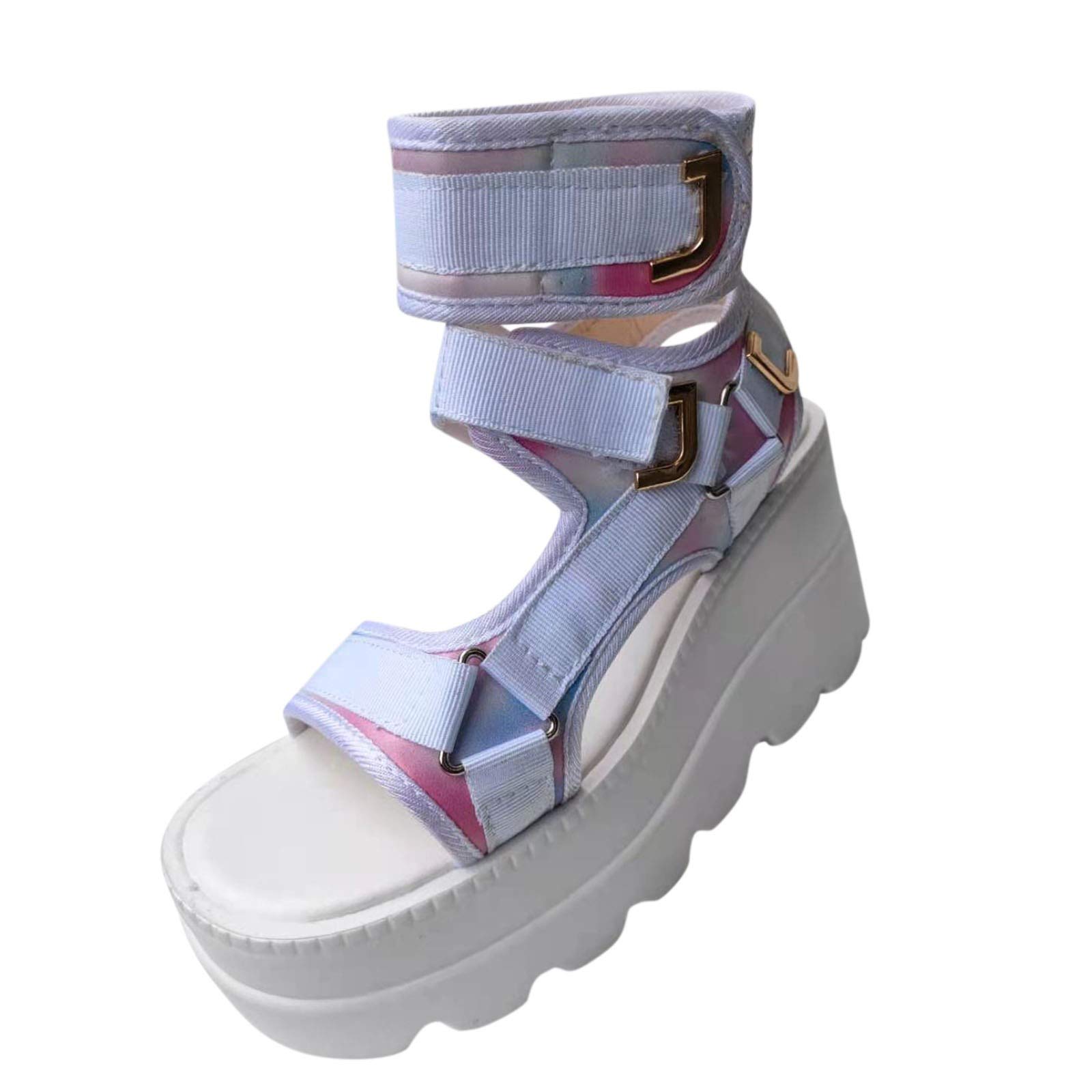 **Women's Platform Wedge Sandals - Comfortable Casual Plus Size Heels for Summer Outfits & Beach Vacations**