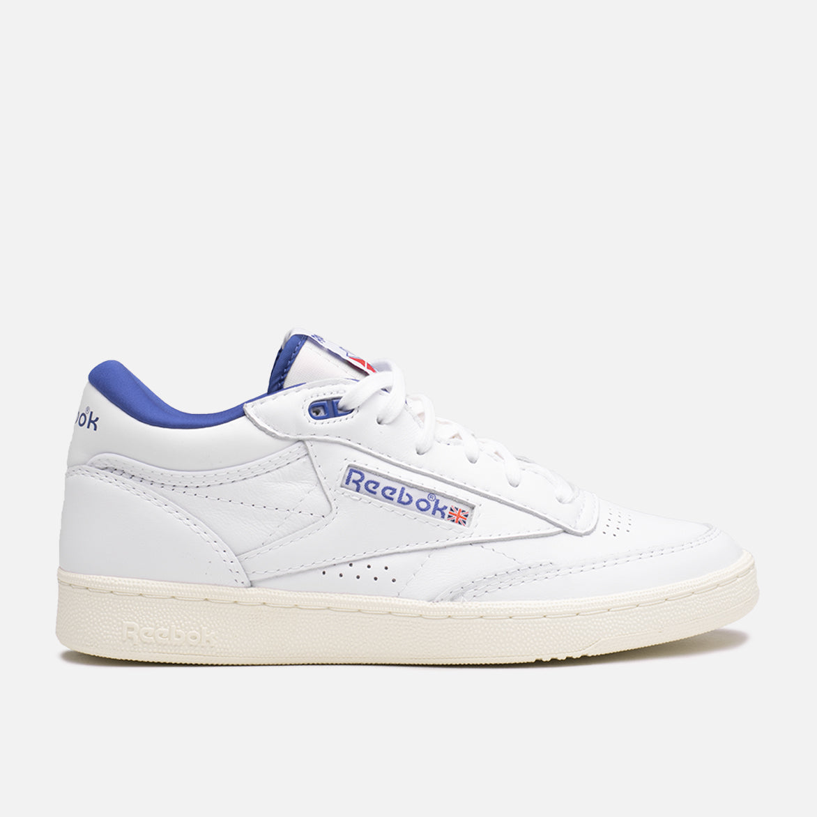 CLUB C MID II VINTAGE Sneakers - White & Cobalt Blue Retro Basketball Shoes for Men | Perfect for Casual Wear, Street Style & Vintage Fashion