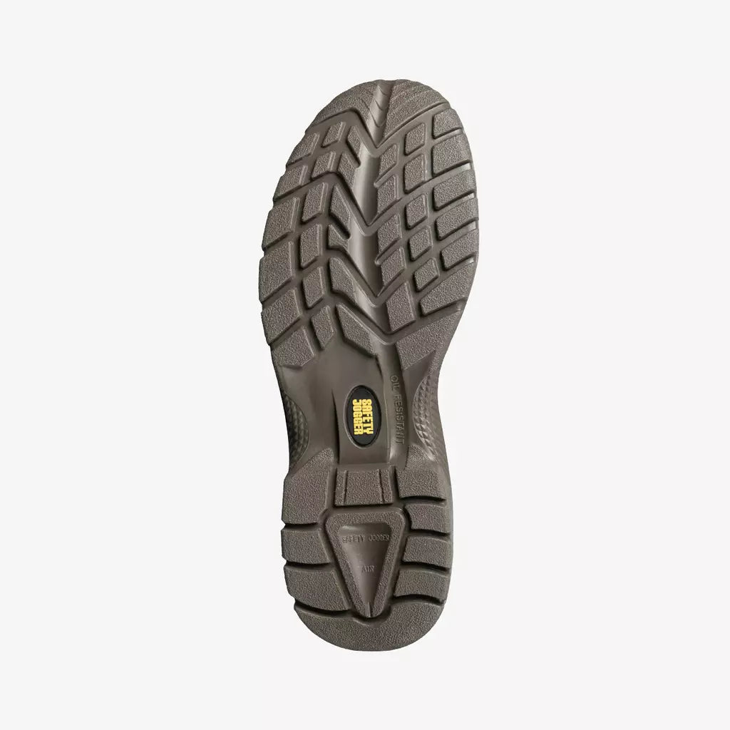 Safety Jogger RUSH S3 Work Boots - ASTM F2413:2018 & EN ISO 20345:2011 Certified Brown Side Zip Safety Shoes for Construction, Warehouse & Industrial Work