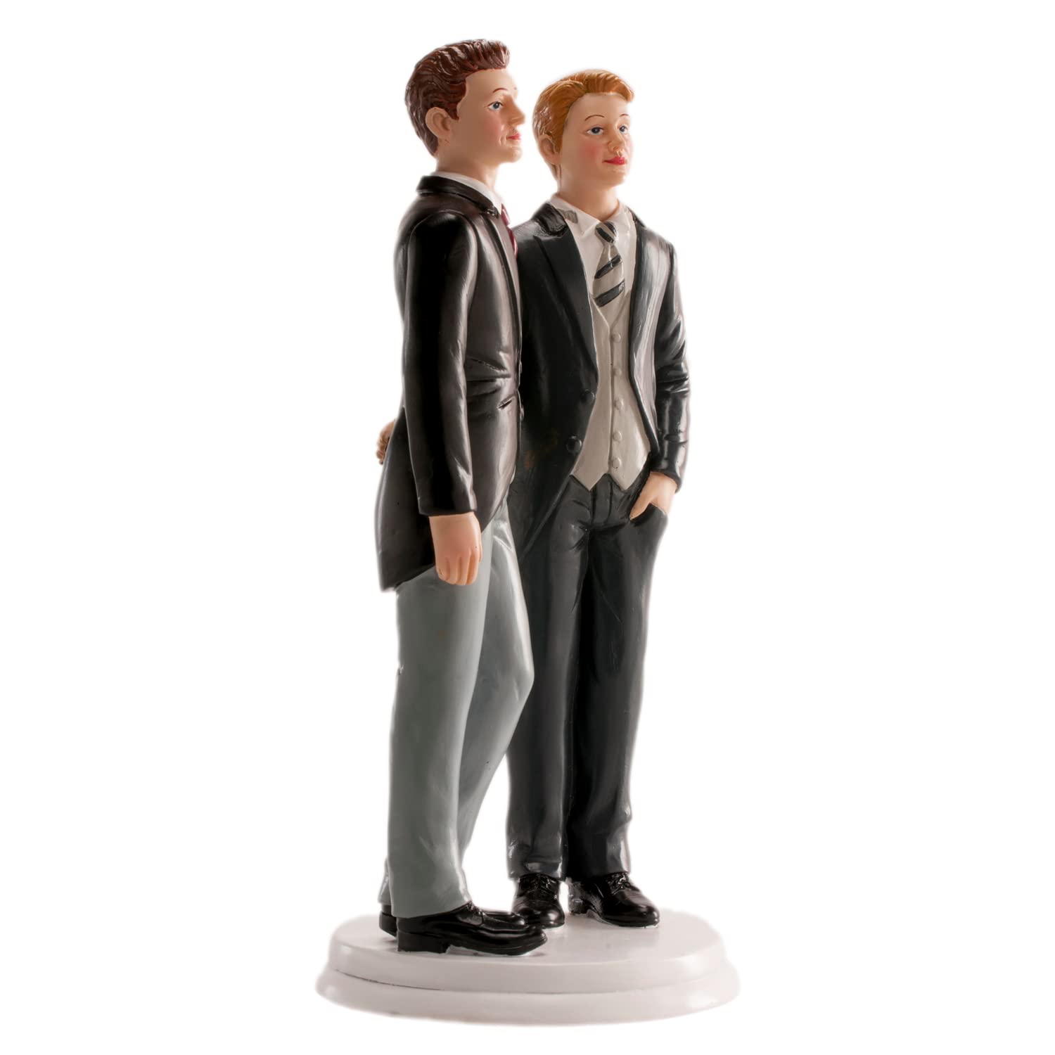 Wedding Cake Topper - 20cm Two Boys Figurines for Wedding Cake Decoration | Perfect for Same-Sex Wedding Cakes, Anniversary Cakes & Special Occasion Desserts