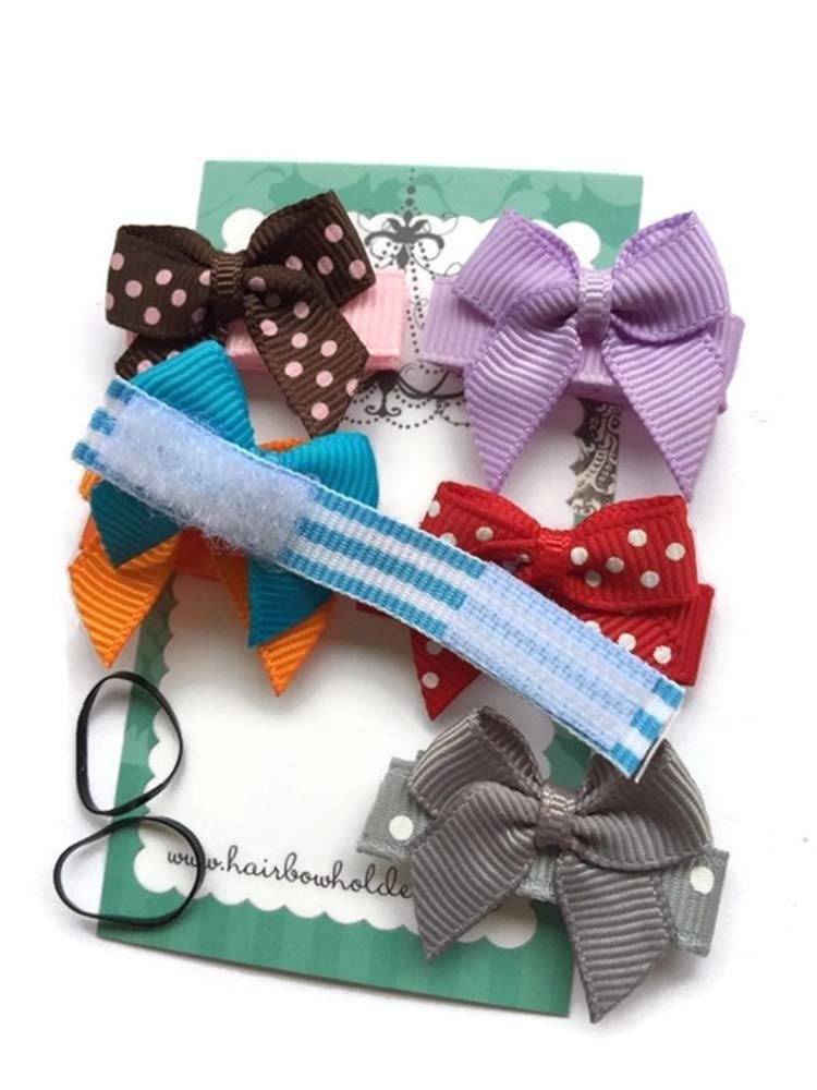 Baby Hair Bows with Elastic Bands - Soft Mini Bows for Newborn Girls | Baby Shower Gift