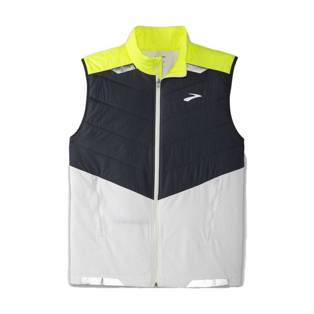 Men's Brooks Run Visible Insulated Vest - Lightweight Reflective Running Jacket for Cold Weather - Perfect for Jogging, Hiking & Outdoor Activities