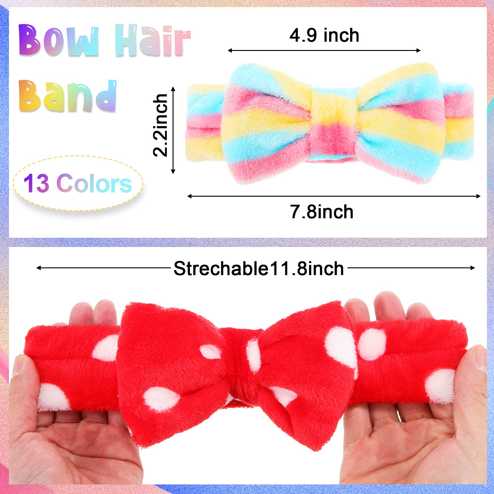 Jutom 74 Pcs Spa Headband Set - 32 Styles Coral Fleece & Terry Cloth Facial Hair Wrap for Makeup, Skincare, Washing Face - Soft Bow Hairbands for Women - Perfect for Salon, Spa, Home Beauty Routine & Gift Giving