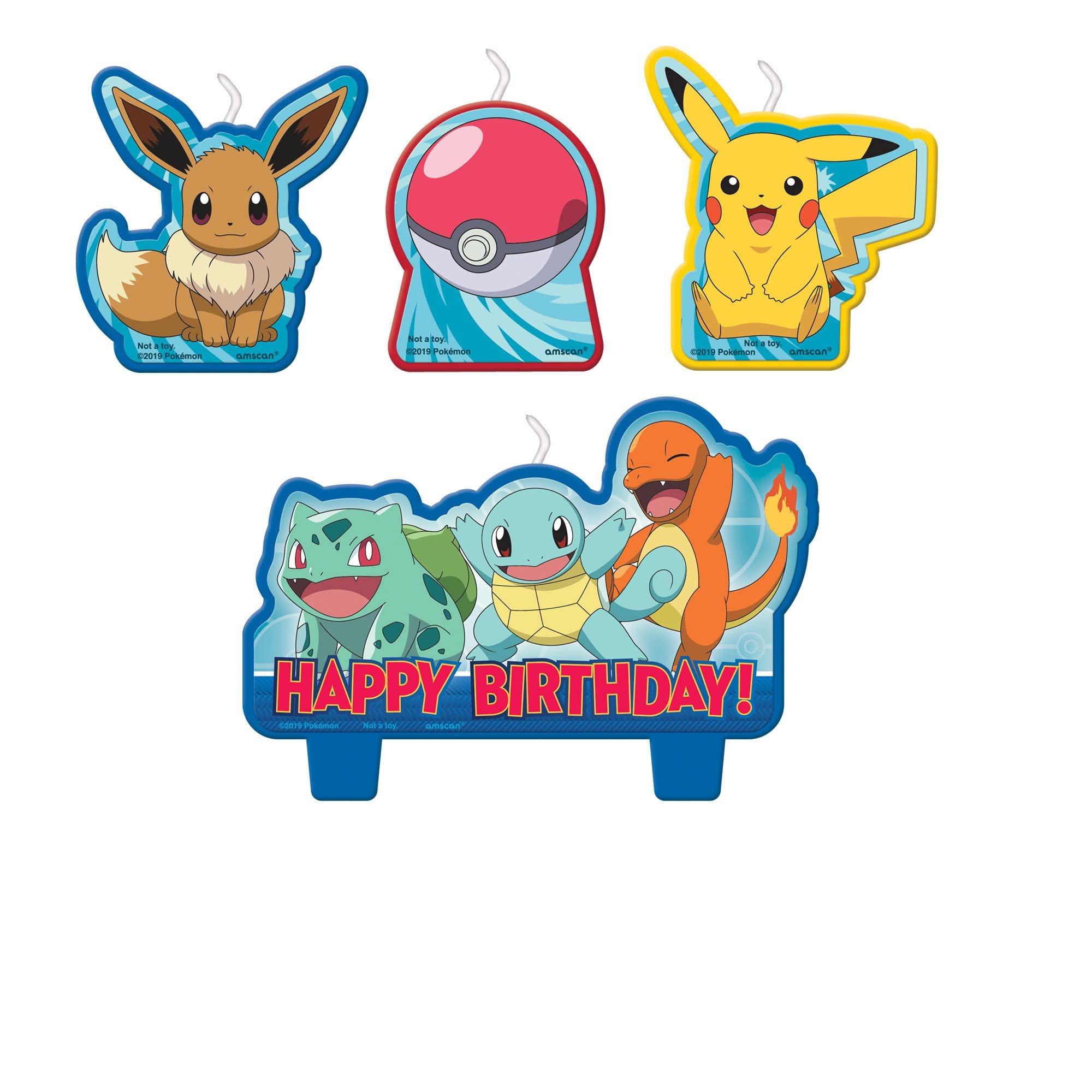 Pokémon Birthday Party Supplies & Decorations Set - Includes Banner, Swirls, Centerpiece, Candle Set for Kids' Themed Parties | Perfect for Pokémon Birthday Celebrations, Baby Showers & Game-Themed Events