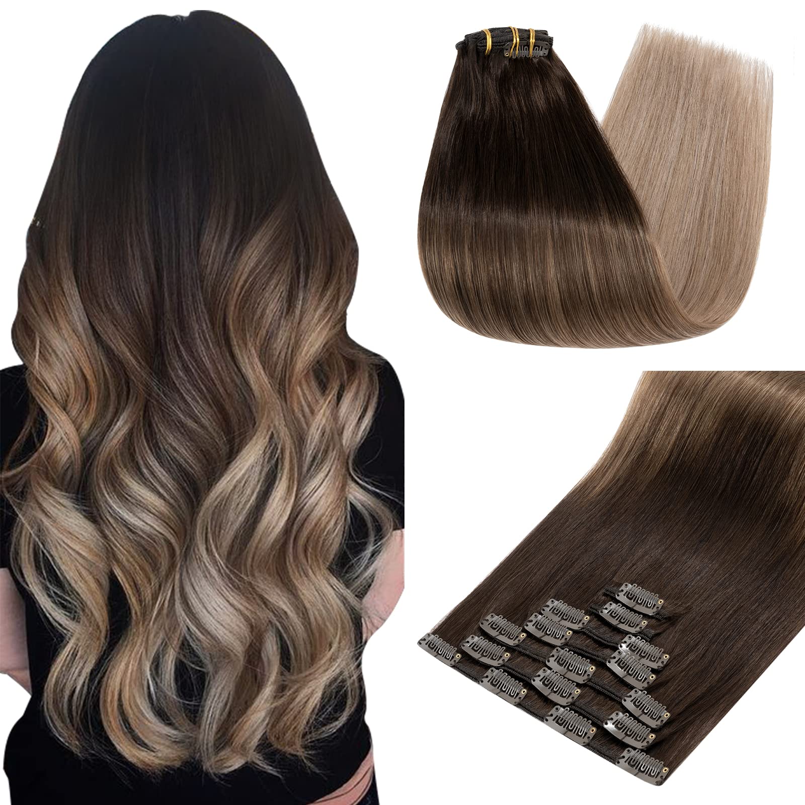 SEGO Clip In Hair Extensions 14/16/18/20/22