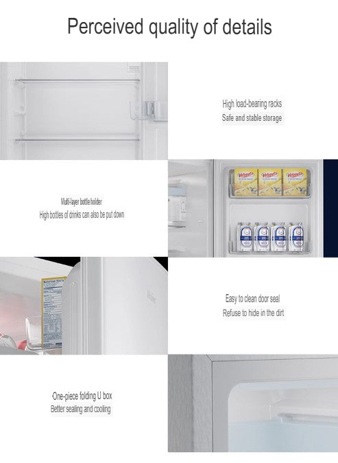 Haier 90 Litres Bar Fridge BC-90GHSDE0W9 - Compact Mini Refrigerator with 1 Year Warranty & 3-Pin Plug - Perfect for Dorm Rooms, Offices, and Small Apartments