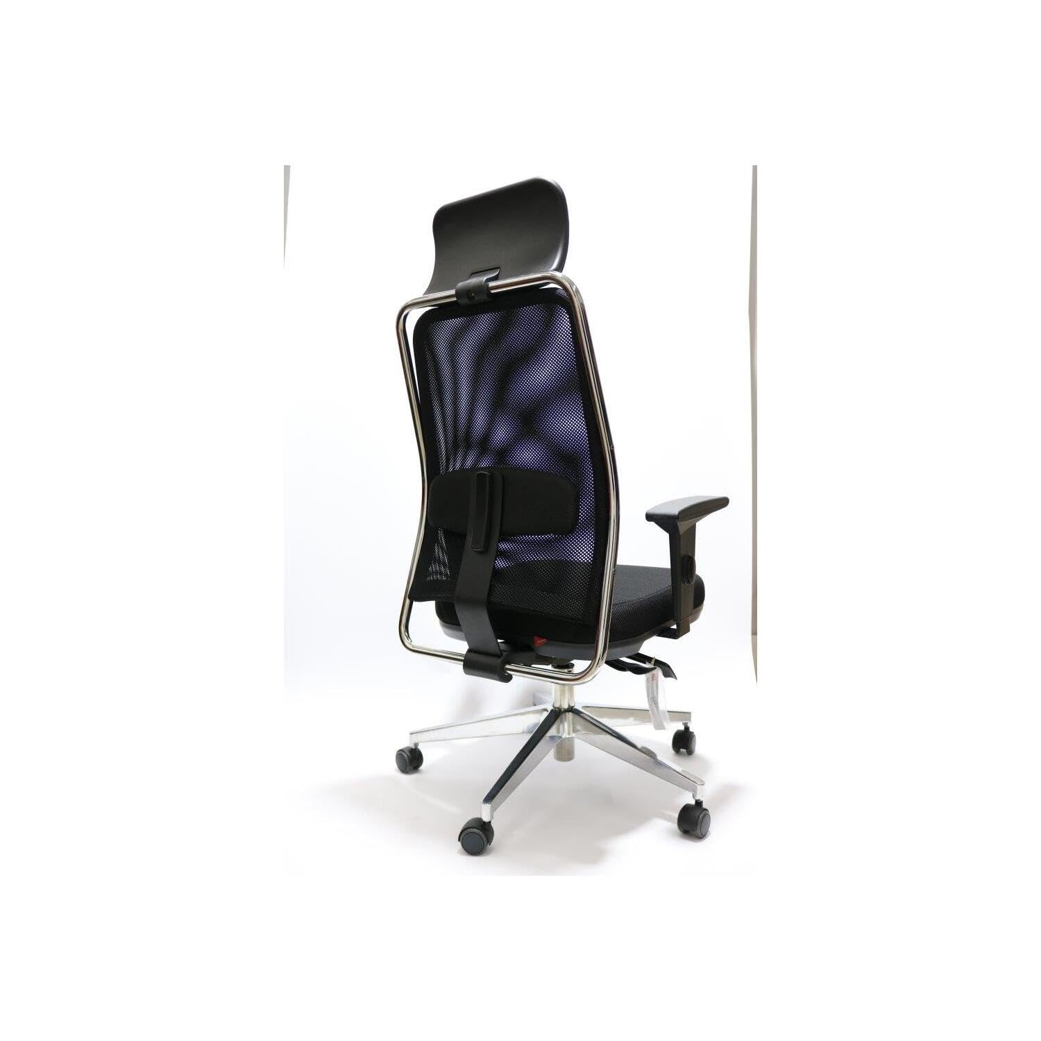 Ergonomic High-Back Office Chair with Headrest - Adjustable Mesh Computer Desk Chair with Lumbar Support - Black - Perfect for Home Office, Gaming & Workspace Comfort