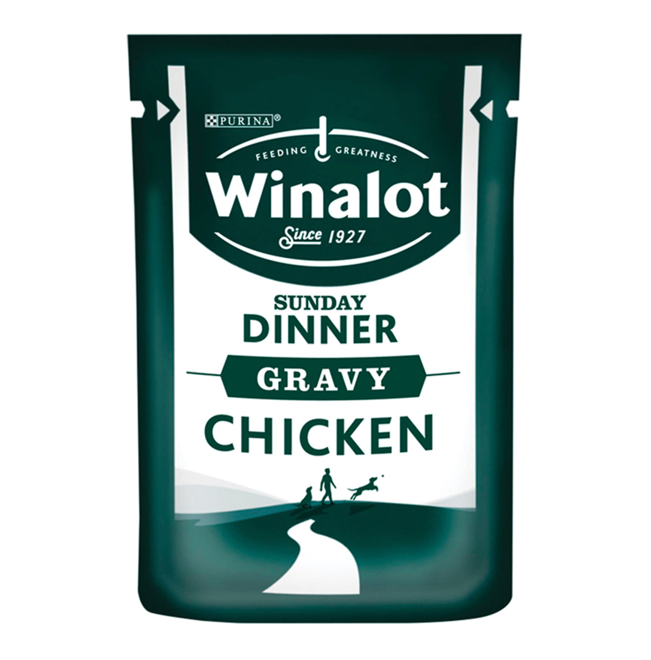 Purina Winalot Adult Dog Food - Sunday Dinner Beef, Chicken & Turkey in Gravy (40 x 100g Pouches) | High Protein Wet Food for Adult Dogs | Perfect for Mealtime, Training & Special Occasions