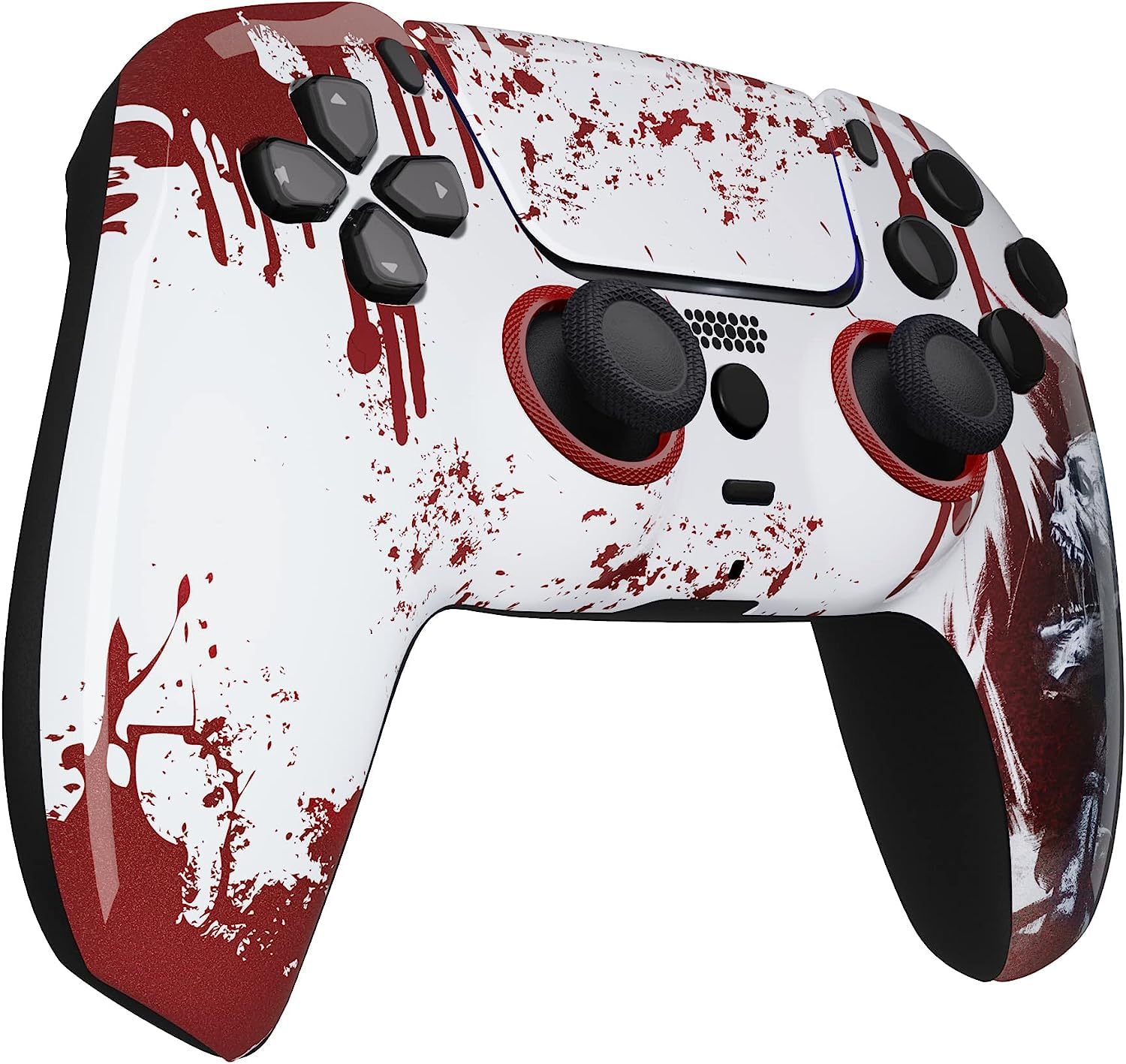 Wireless PS5 Controller - Custom Gaming Controller Compatible with Playstation 5, Ergonomic Design with Multiple Styles (Bloody Zombie Edition) - Perfect for Competitive Gaming & Long Play Sessions