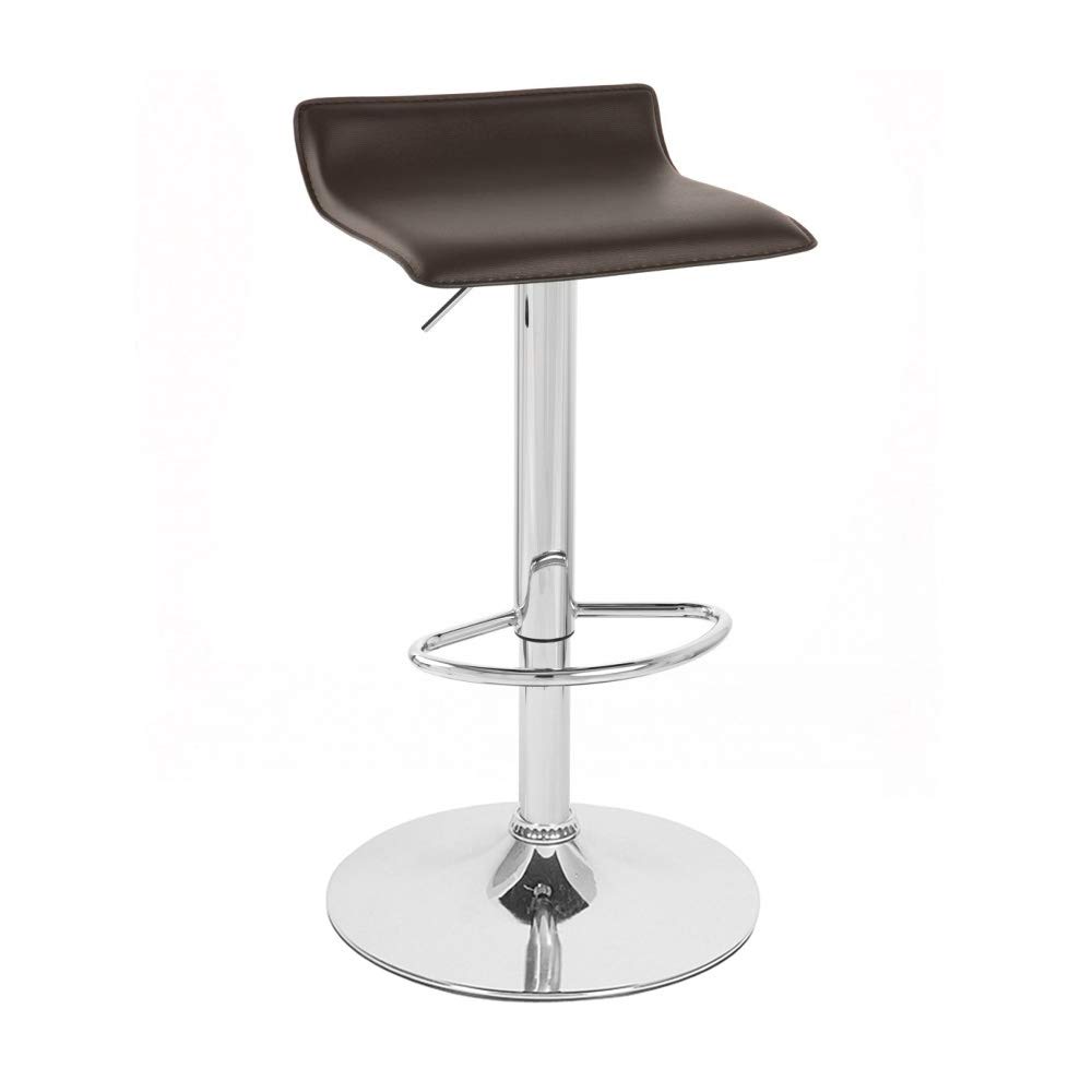 Sigma Modern Adjustable Height Leather Bar Stool - Ergonomic Design for Kitchen, Bar & Dining Room