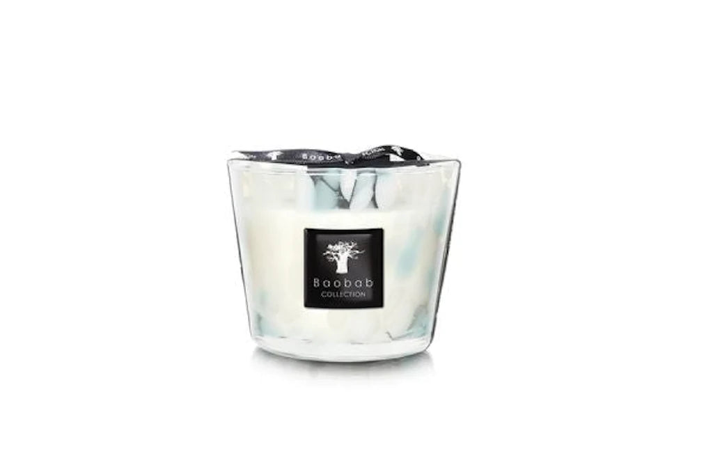 Baobab Pearls Sapphire Scented Candle - Handmade Luxury Home Decor for Relaxation, Meditation & Romantic Ambiance