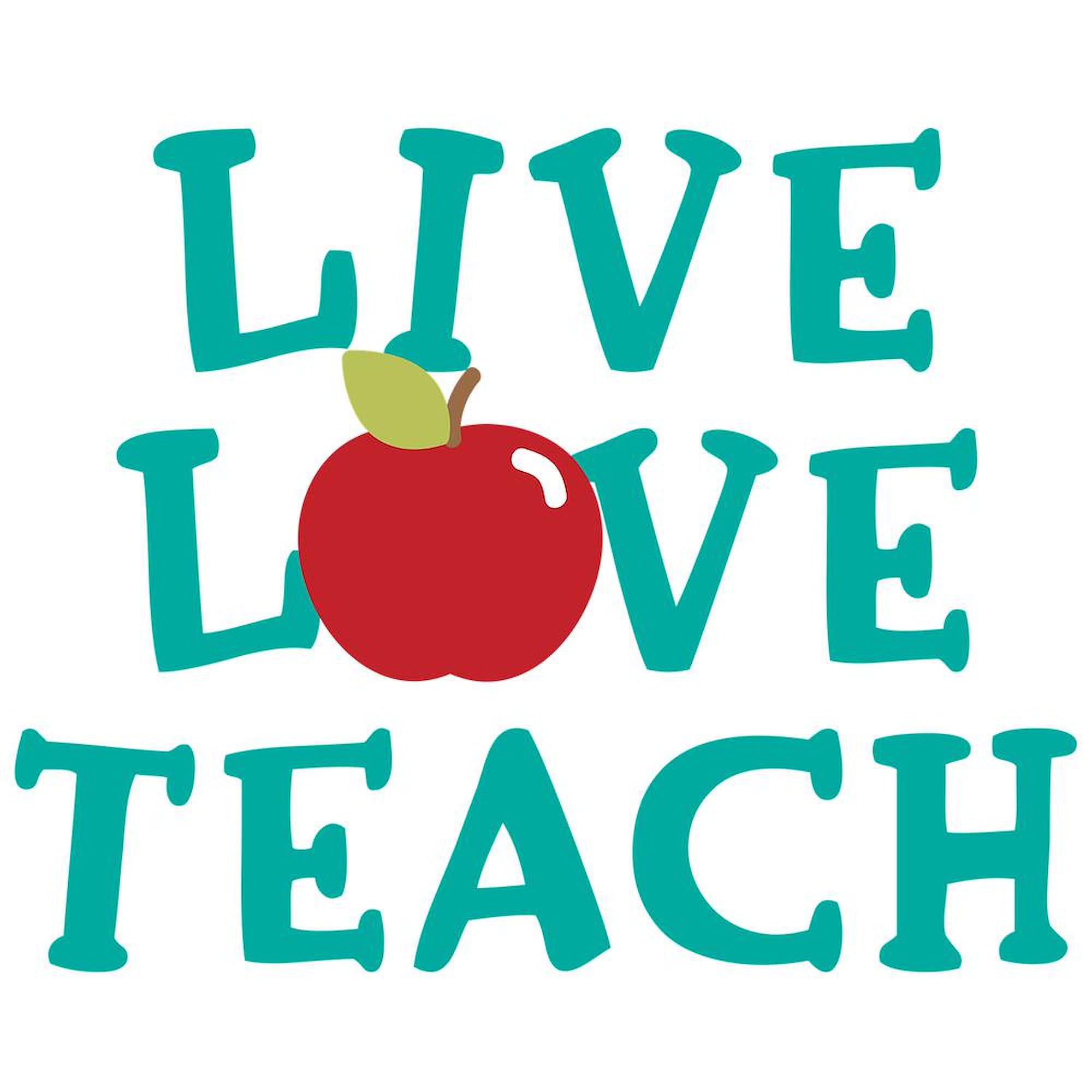 Live Love Teach 11 oz (325 ml) Ceramic Coffee Mug - Inspirational Teacher Gift for Classroom, Office & Home Use