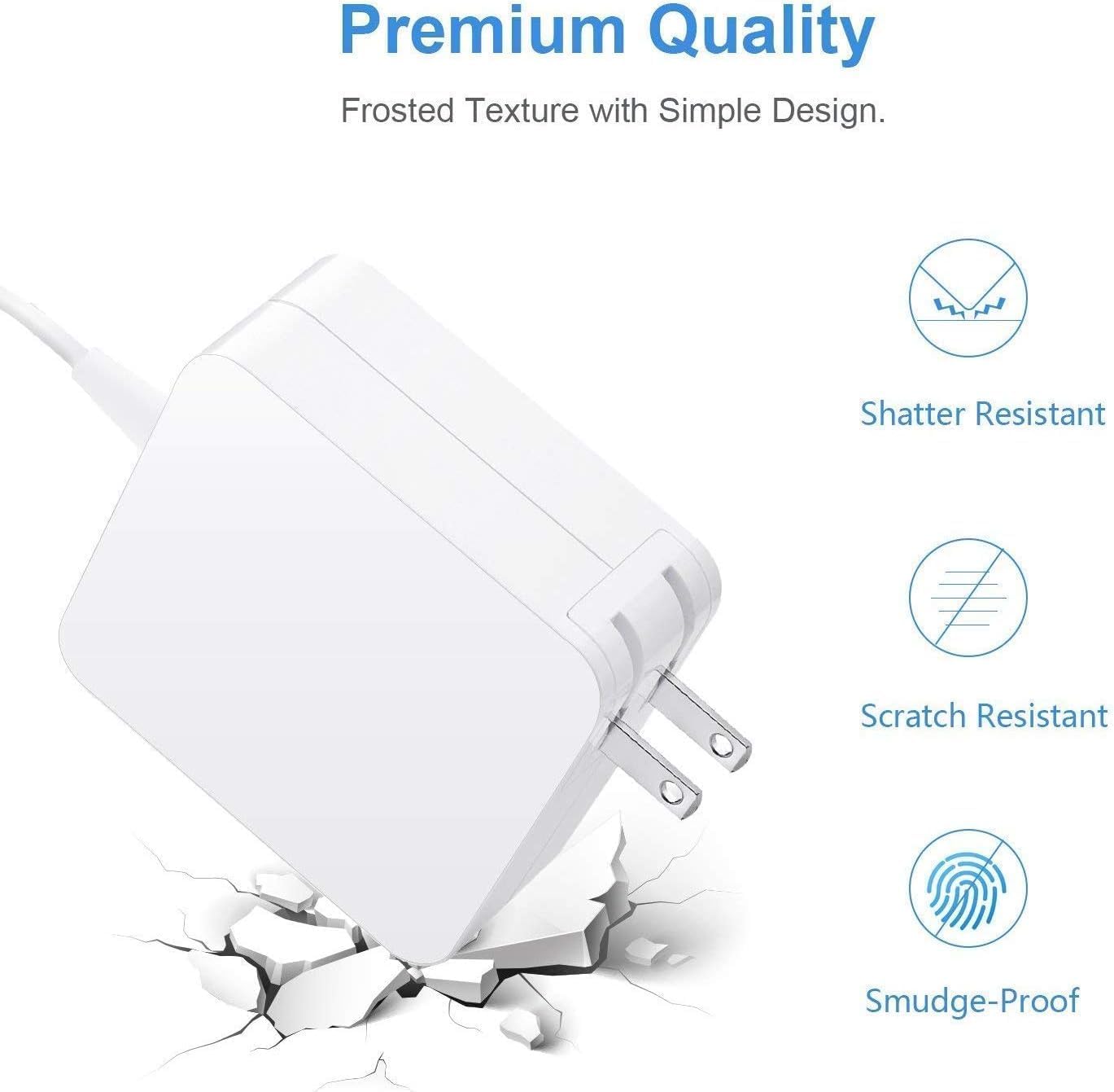 Original Title: Mac Book Pro Charger,60W Power Adapter L-Tip Magnetic Connector Charger and Compatible with 13 Inch Before Mid 2012   Optimized Title: **60W MacBook Pro Charger with L-Tip Magnetic Connector - Compatible with 13-Inch Mid 2012 & Earlier Models - Fast & Reliable Power Adapter for Home, Office & Travel**