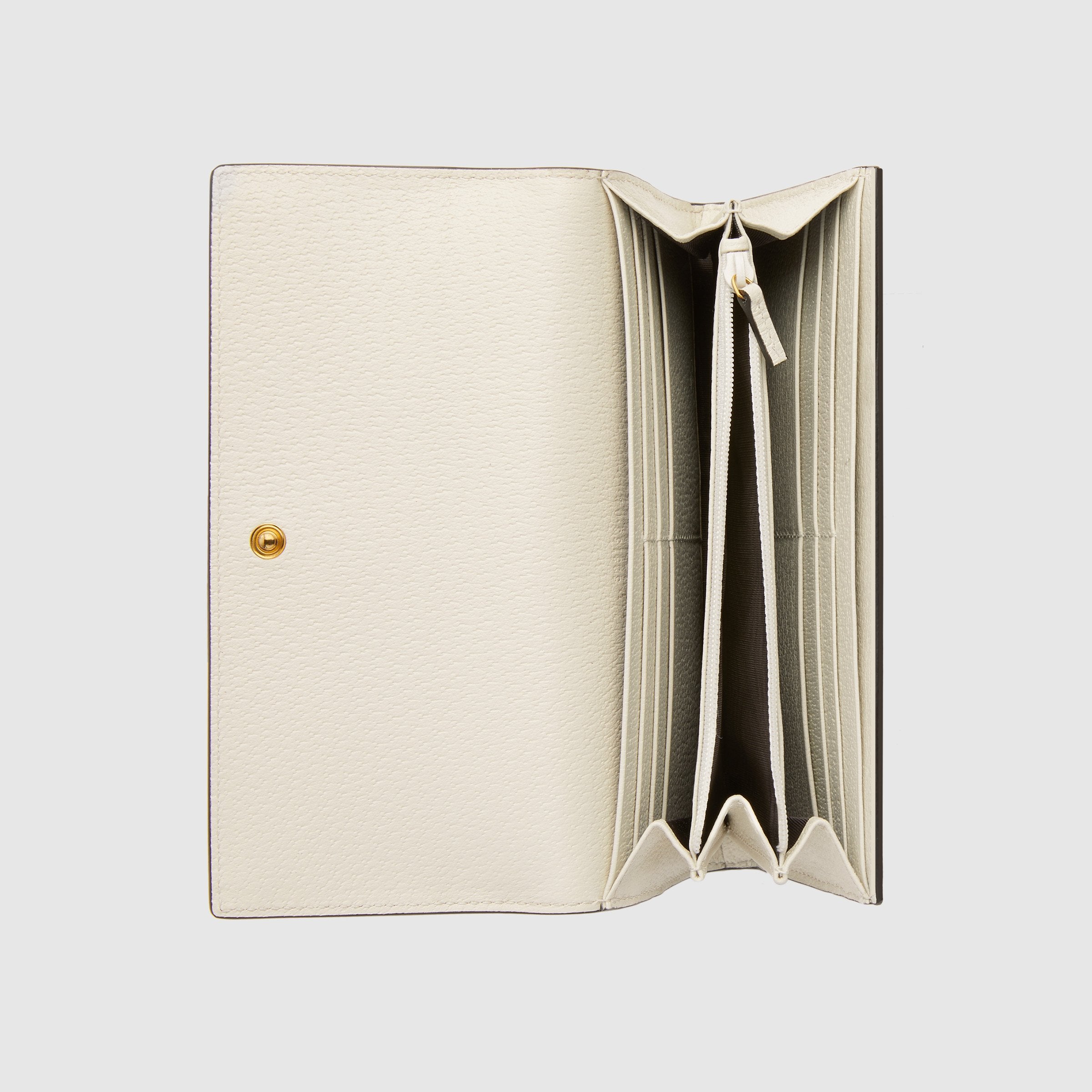 Gucci Ophidia GG Flora Continental Wallet in White - Luxury Designer Wallet for Women - Perfect for Everyday Use, Travel & Special Occasions