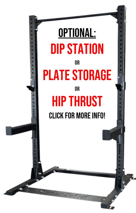 Body Solid SPR500 Commercial Half Rack - 1000lb Weight Capacity, Lifetime Warranty | Power Cage for Home Gym, Strength Training & CrossFit Workouts