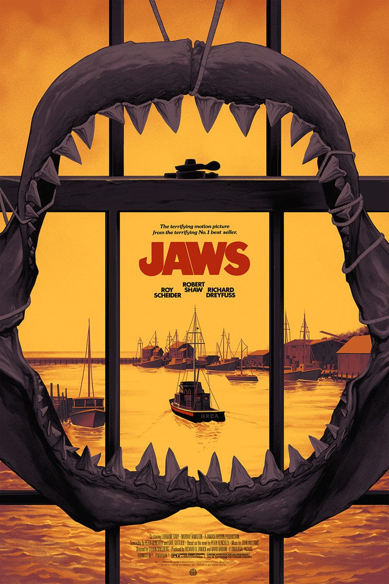 Jaws (Version 2) - Classic Shark Attack Horror Movie - Perfect for Movie Nights & Halloween Screenings