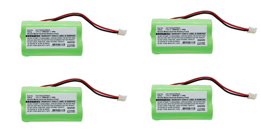 Synergy Digital Rechargeable Baby Monitor Batteries (Ni-MH 4.8V 1500mAh) - 4-Pack Compatible with Summer Infant HK1100AAE4BMJS Baby Monitor - Perfect for Nighttime Monitoring & Peace of Mind