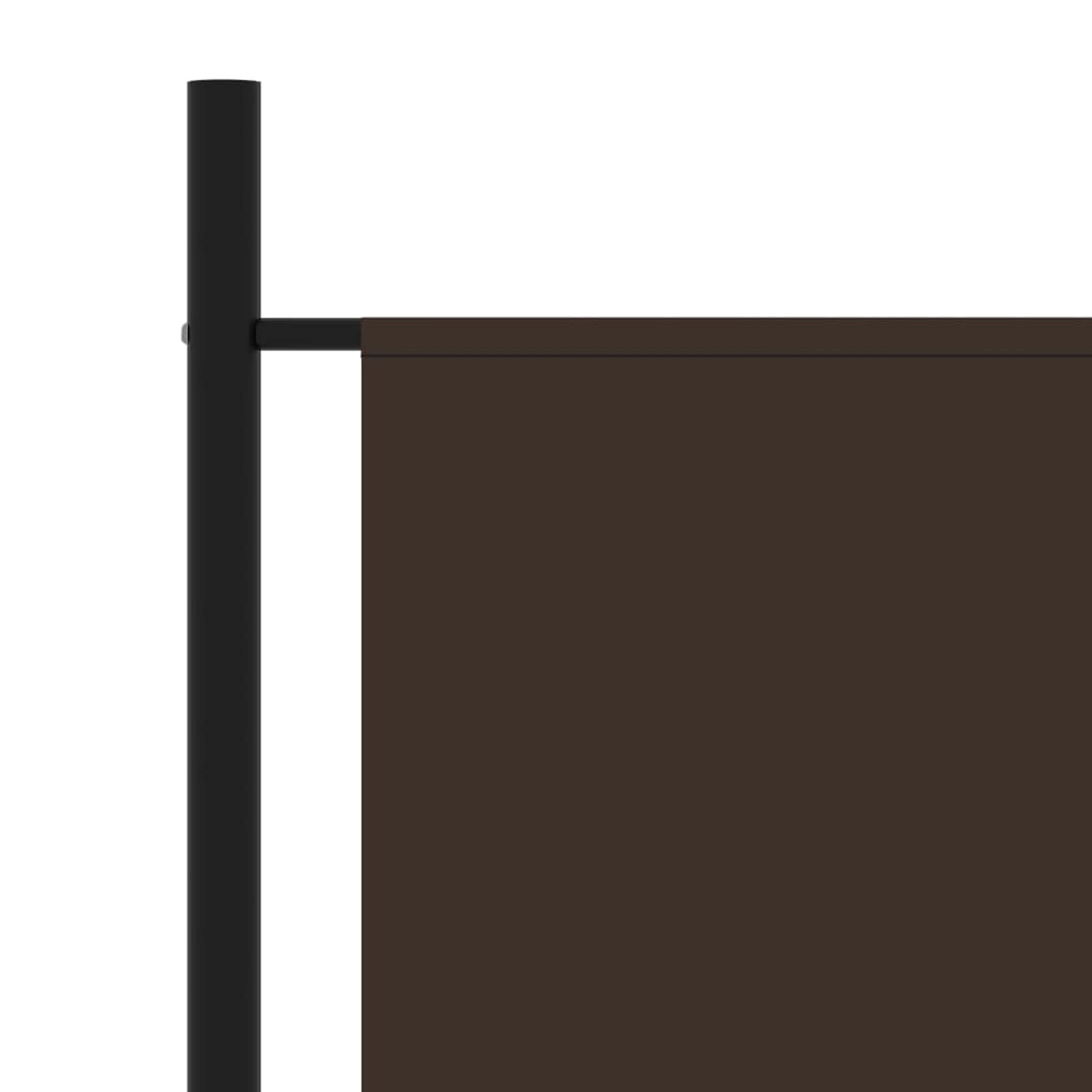 Tidyard 3-Panel Folding Room Divider - Freestanding Fabric Partition Screen with Sturdy Iron Frame, Brown - 102.4