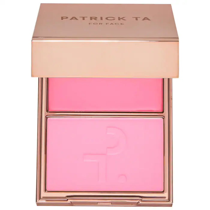 Patrick TA Major Headlines Double Take Duo Cream + Powder - Long-Lasting Blush & Highlighter Set for Day & Night Makeup | Perfect for Contouring & Glowing Skin