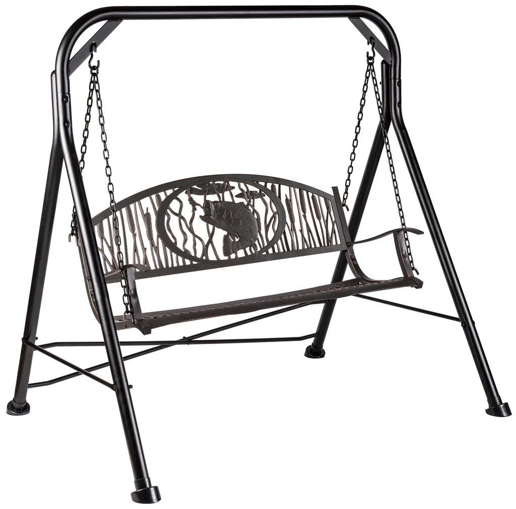 Outdoor Bass Swing - Durable & Comfortable Fishing Chair for Relaxing by the Lake, River or Backyard | Perfect for Anglers, Camping & Outdoor Leisure