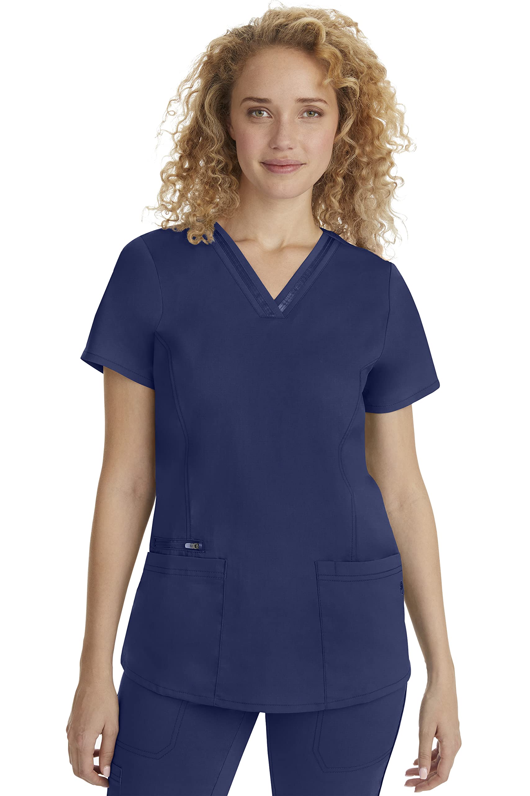 Healing Hands Scrubs Women's V-Neck Top with 3 Pockets - 2278 Jasmine Purple Label Medical Uniform for Nurses & Healthcare Professionals | Comfortable Workwear for Hospitals & Clinics