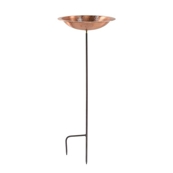 Handmade Hammered Solid Copper Birdbath for Garden - Outdoor Decorative Bird Bath with Rustic Patina Finish - Perfect for Attracting Birds to Your Backyard, Patio or Garden Decor